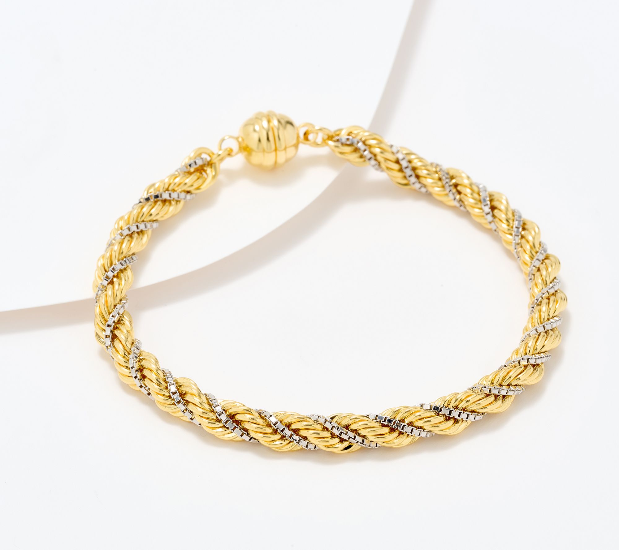 David Markstein Premier Duetto Hand Crafted Rope & Box Chain Bracelet