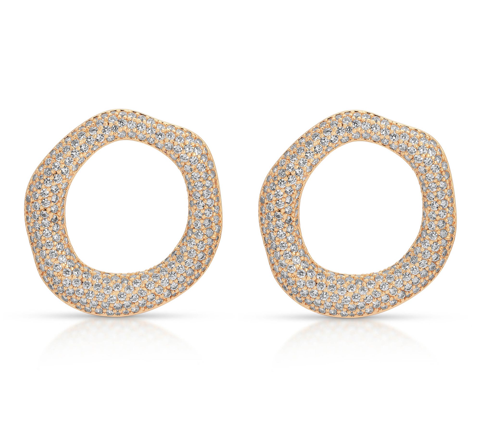 Ettika Open Circle Pave Earrings