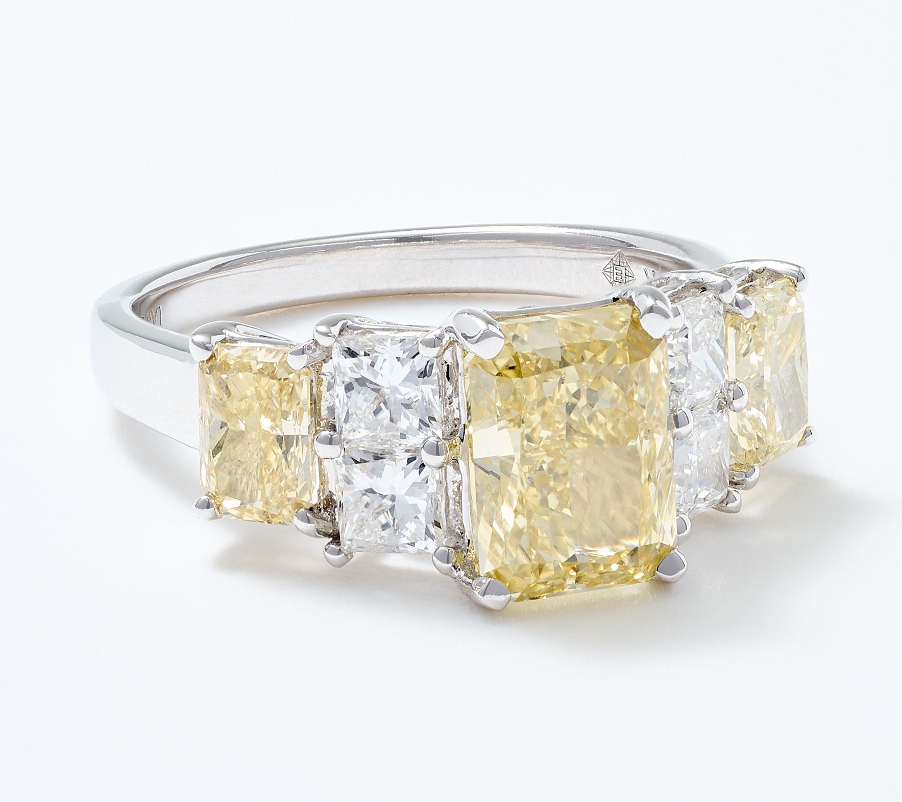 Fire Light Lab Grown Diamond 4.00 cttw Color Ring 14K White