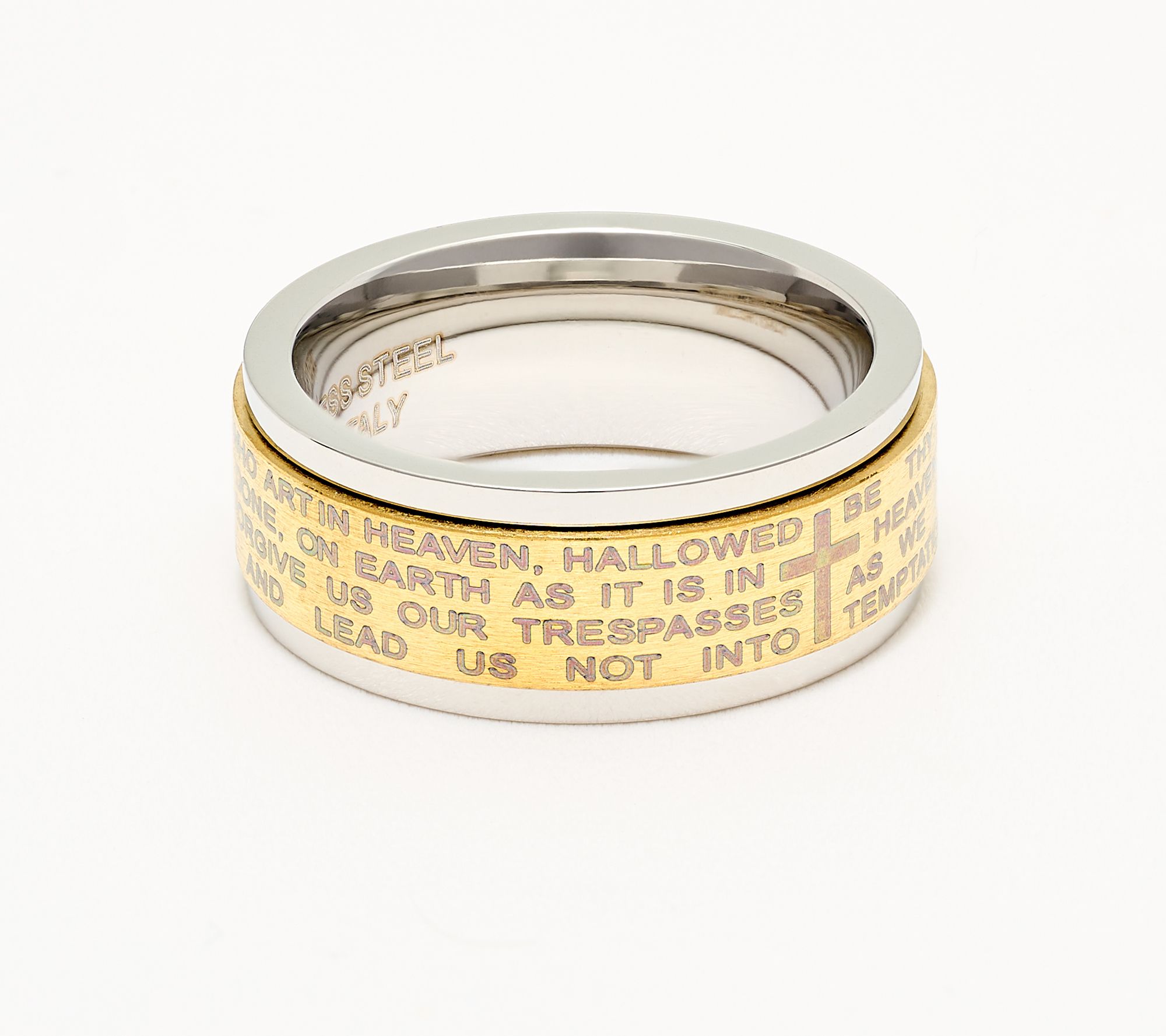 David Markstein Stainless Steel Spinning Prayer Ring