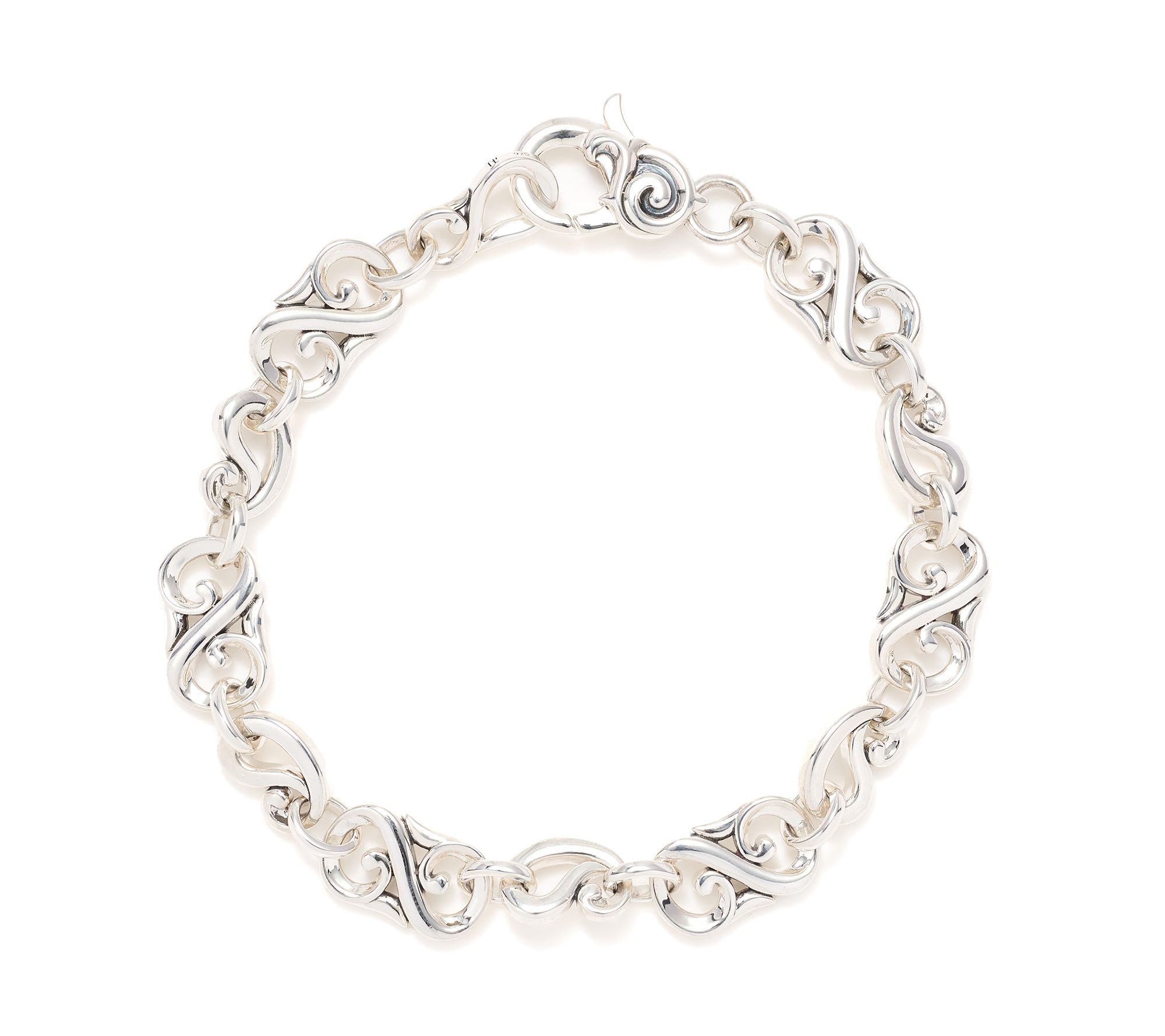 Third Person Sterling Silver Creative Soul Swirl Link Bracelet, 17g