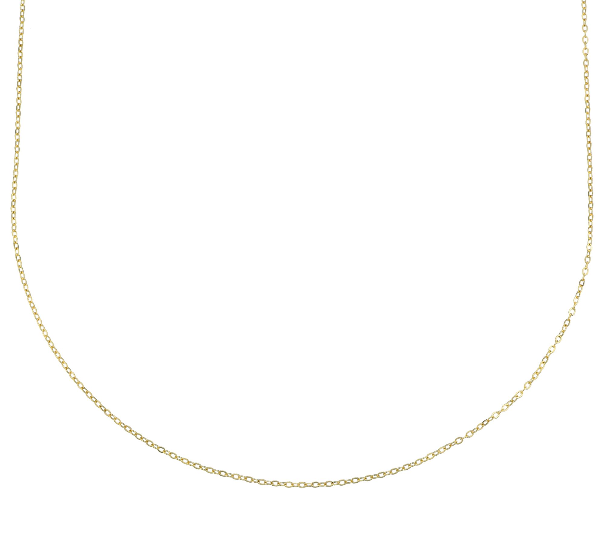Adorna 14K Gold 1.2mm Solid Cable Chain Necklace