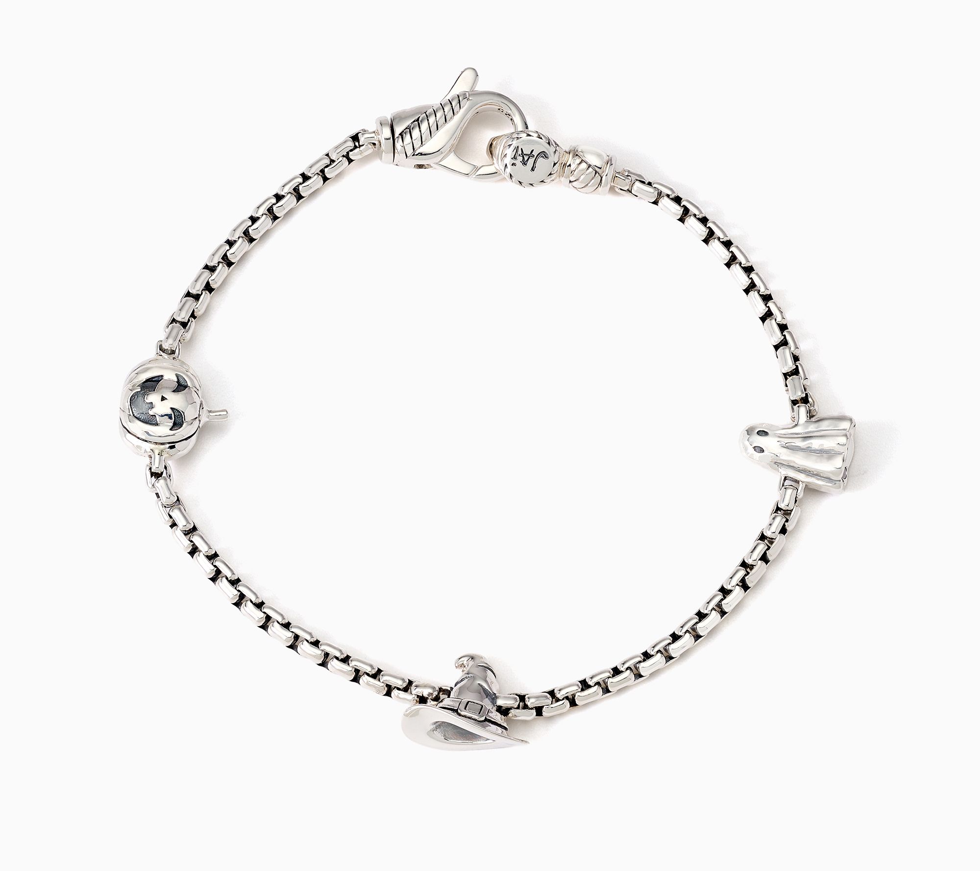 JAI Sterling Silver Symbols of the Season 2.7mm Box Chain Bracelet, 9.5g