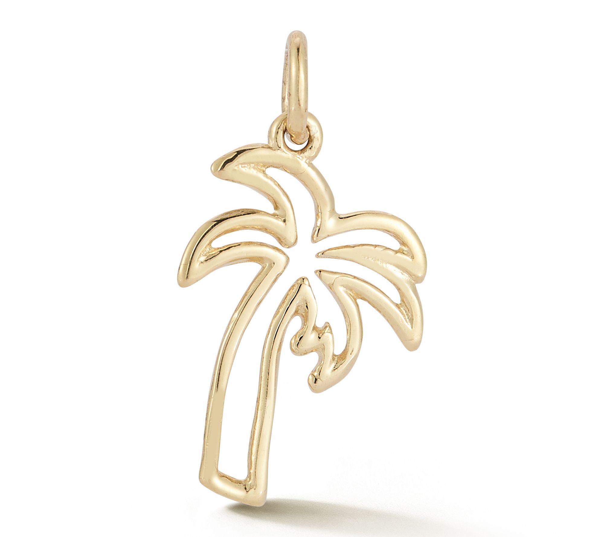 Italian Gold Palm Tree Pendant, 14K