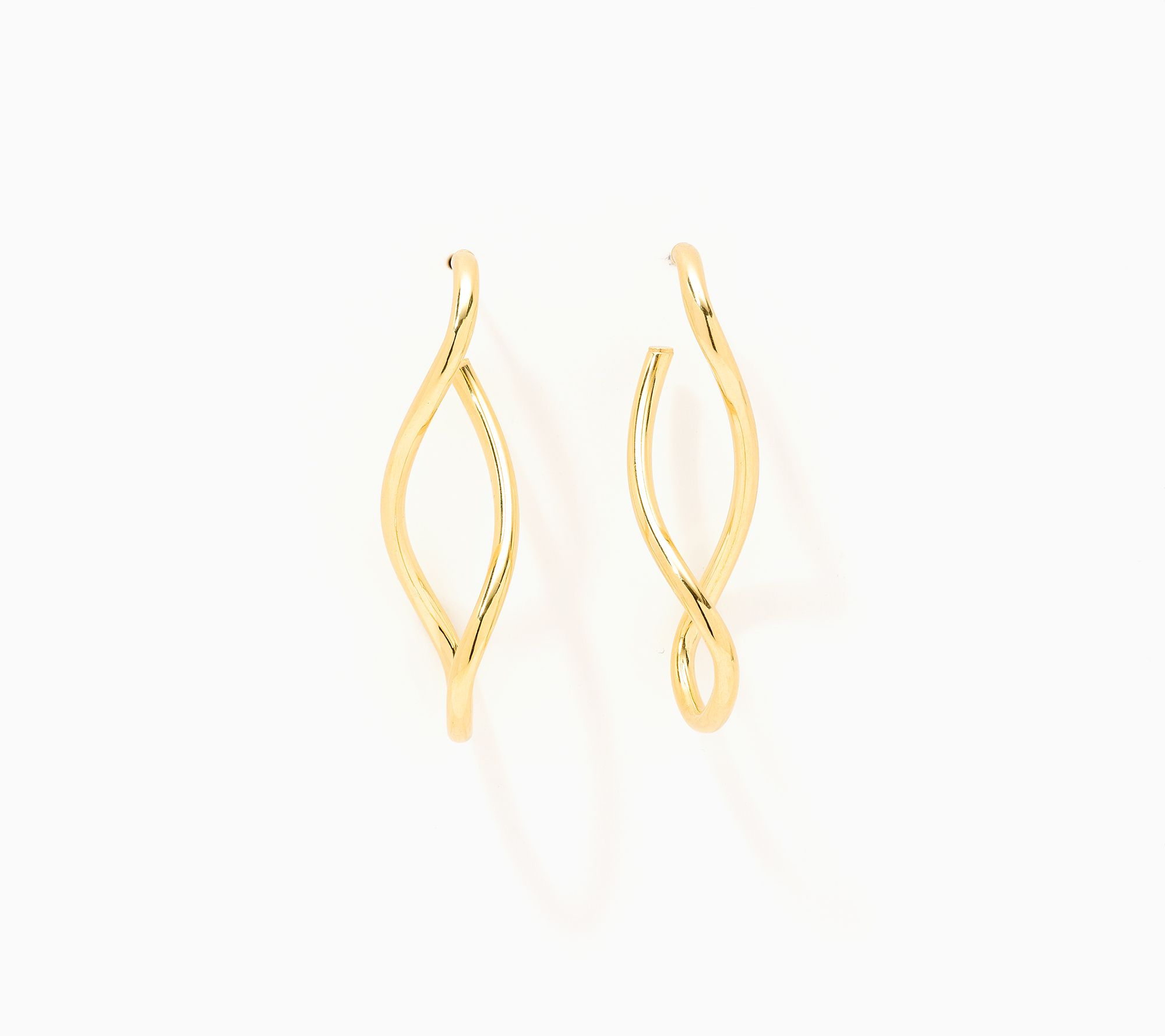 David Markstein Sterling Handcraft Loop Design 1-1/4" Earrings