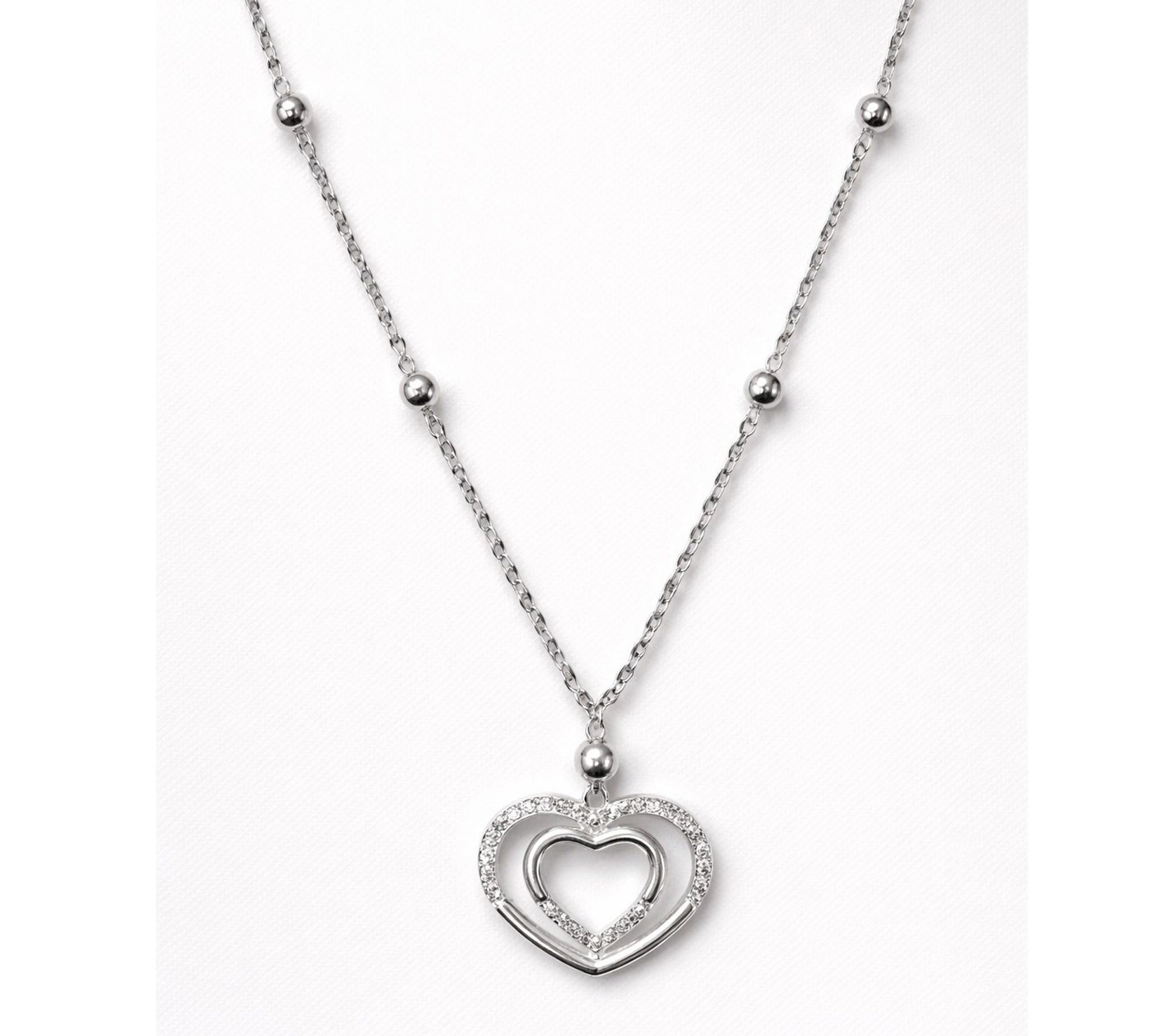 Alkeme Sterling Silver Cubic Zirconia "I am Lov d" Necklace
