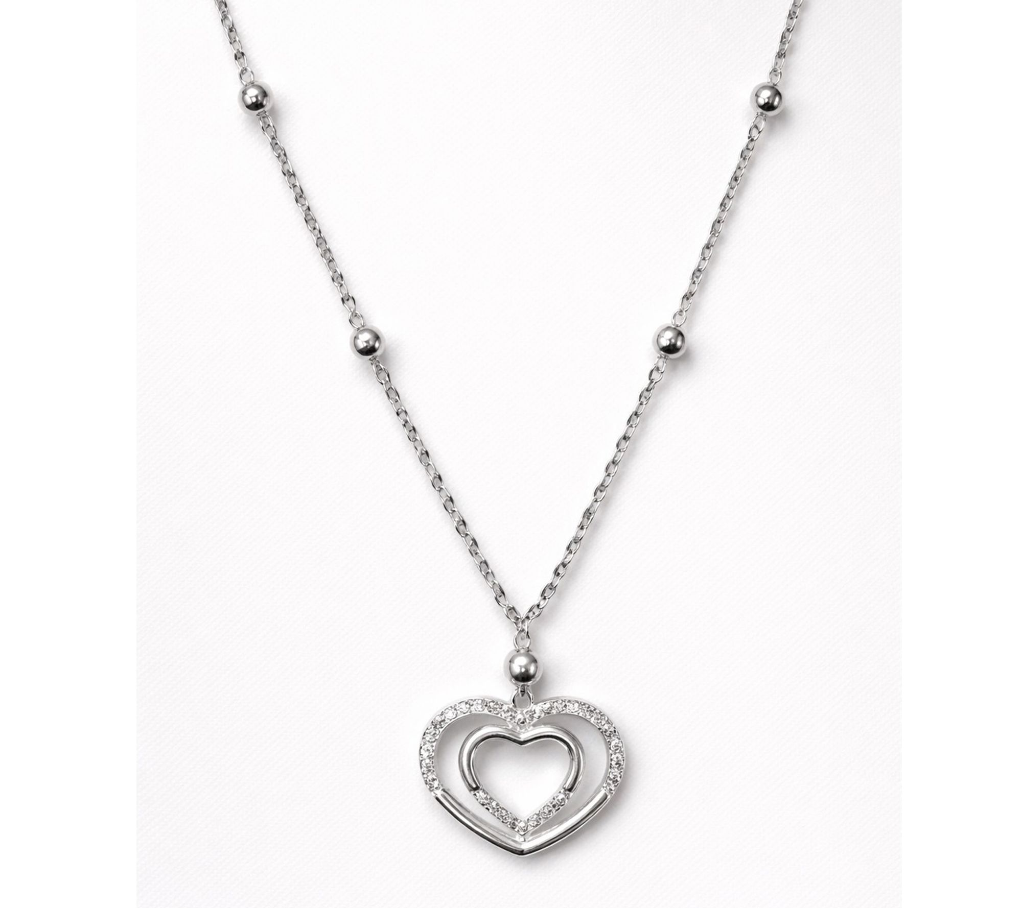 Alkeme Sterling Silver Cubic Zirconia "I am Loved" Necklace