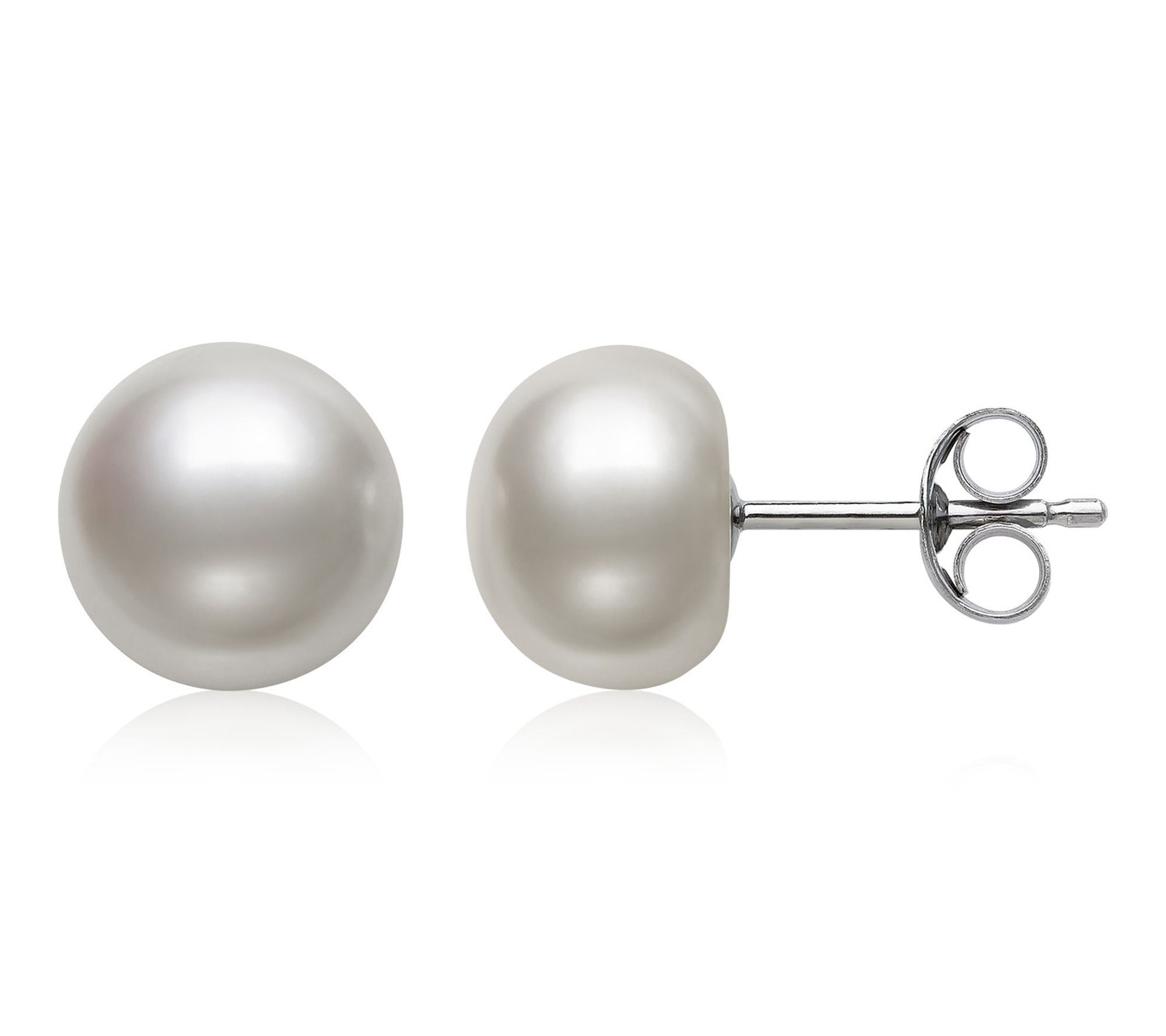 Amour De Pearl 9-10mm Cultured Pearl Stud Earrings, Sterling