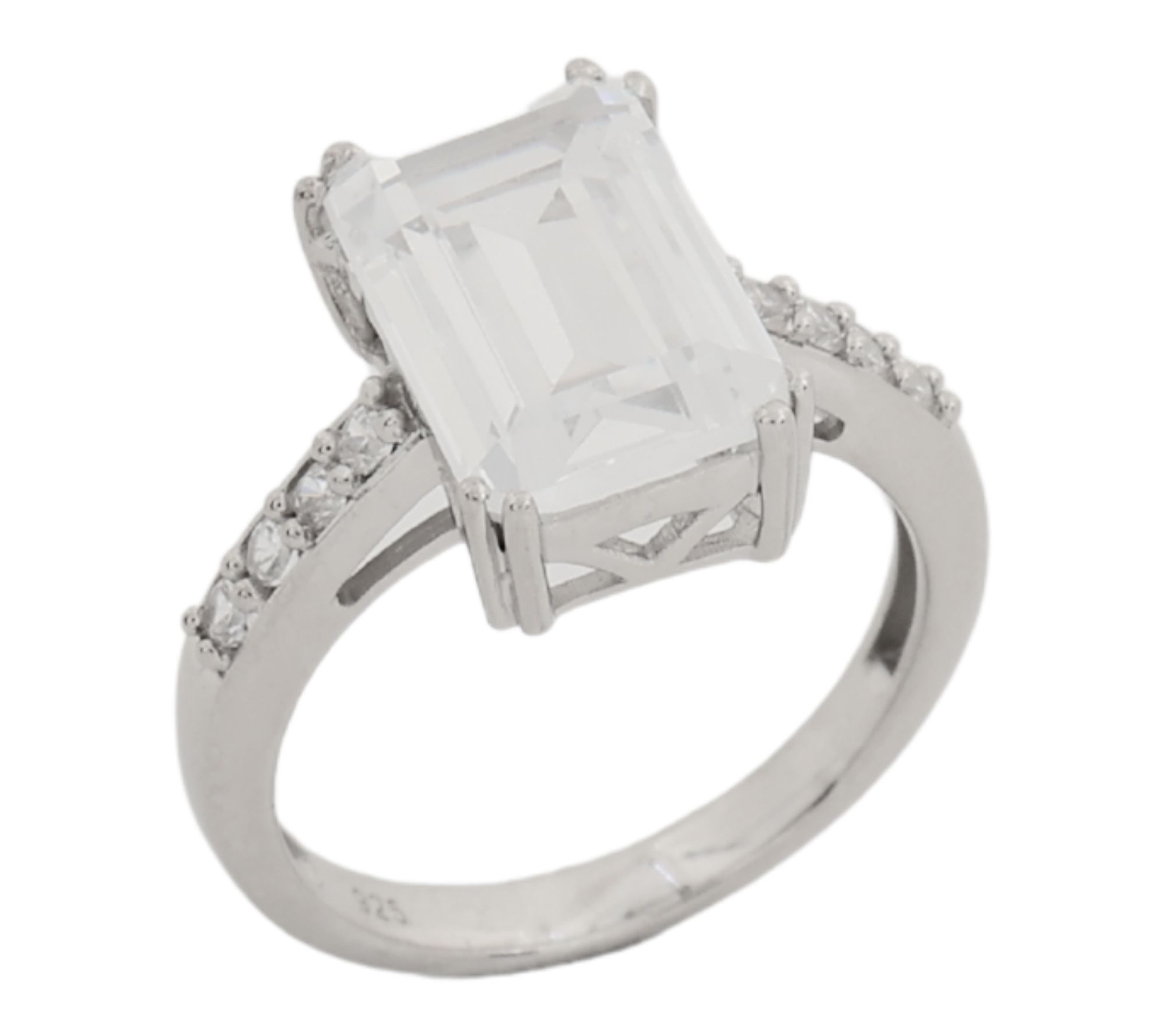 Diamonique 7.45cttw Engagement Ring, Sterling Silver