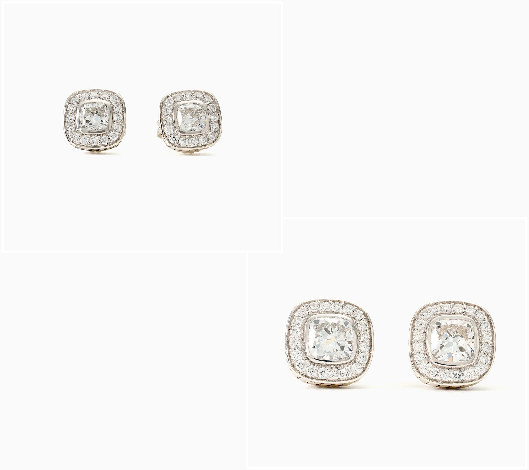 JAI Sterling Silver Lab Grown Diamond Stud Earrings