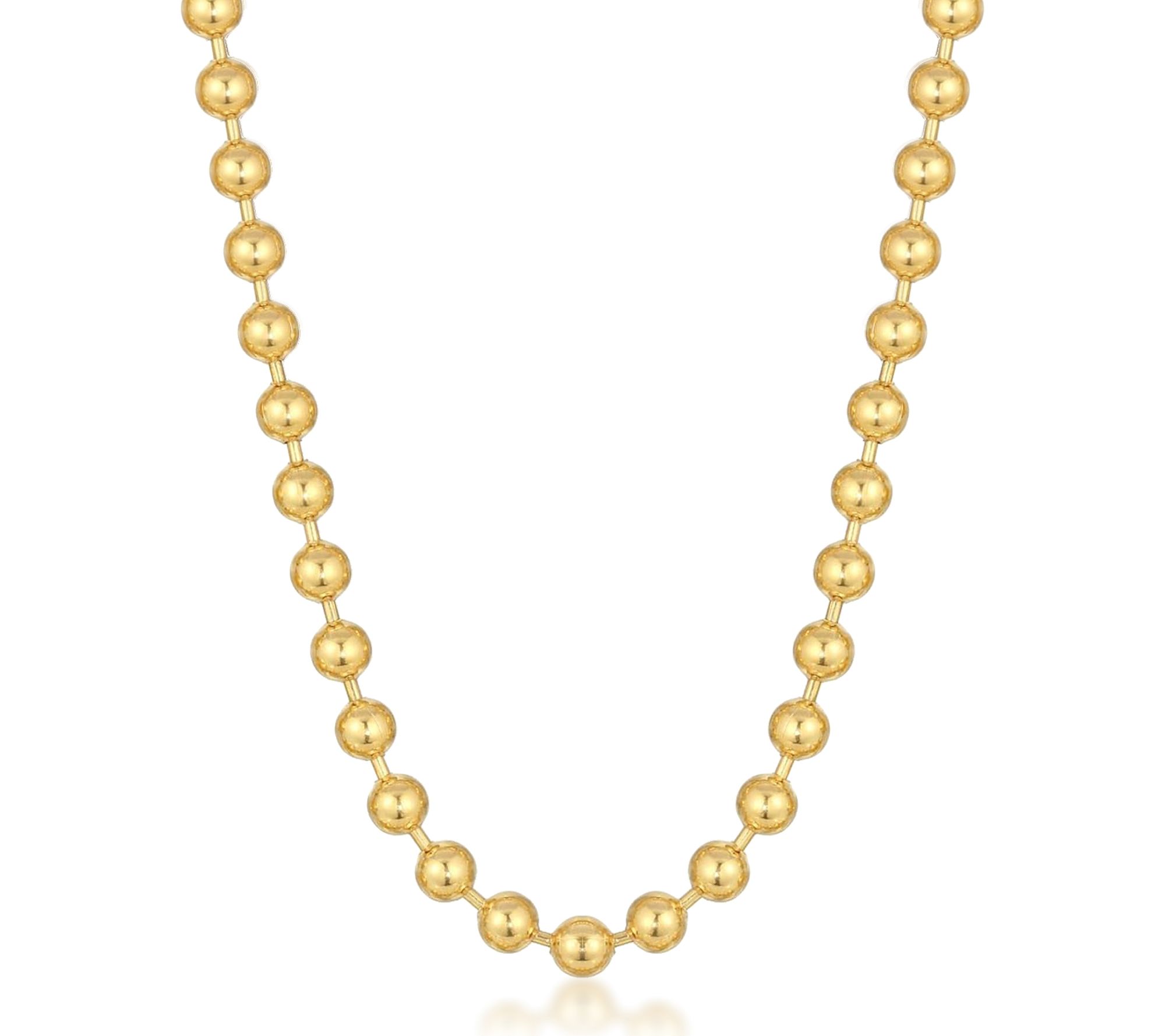LYNX Men's Stainless Steel 8mm Bead Chain Necklace