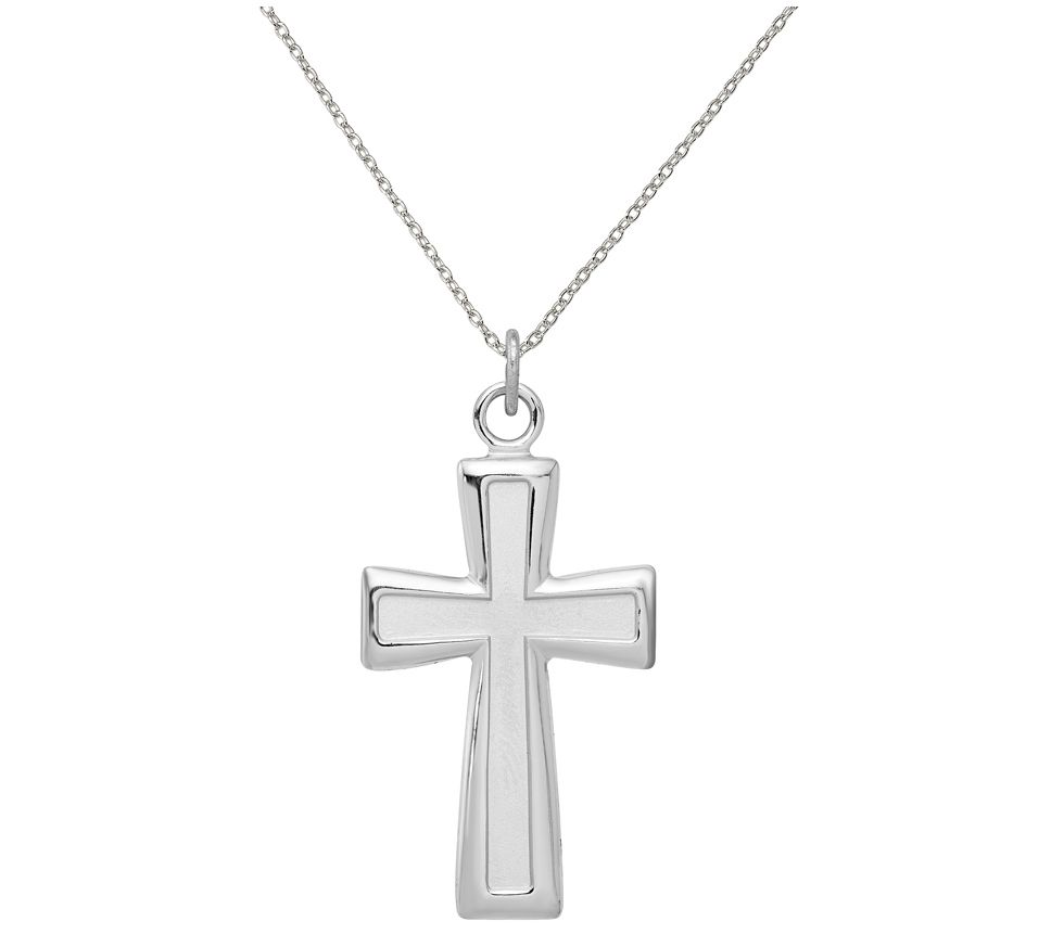 concave cross pendant