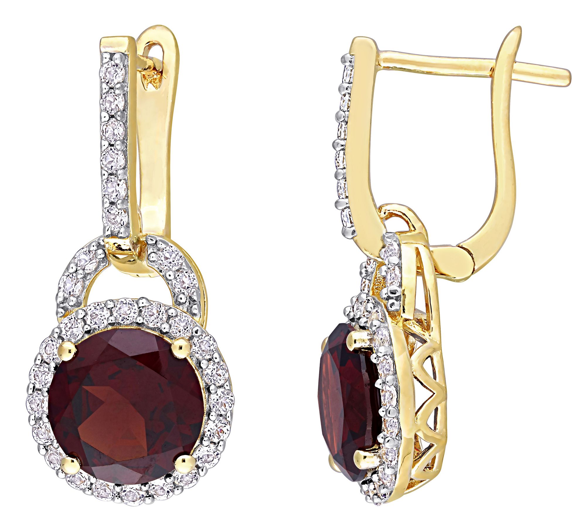 18K Gold Plated Sterling 4.90 cttw Multi-Gemstone Earrings - QVC.com