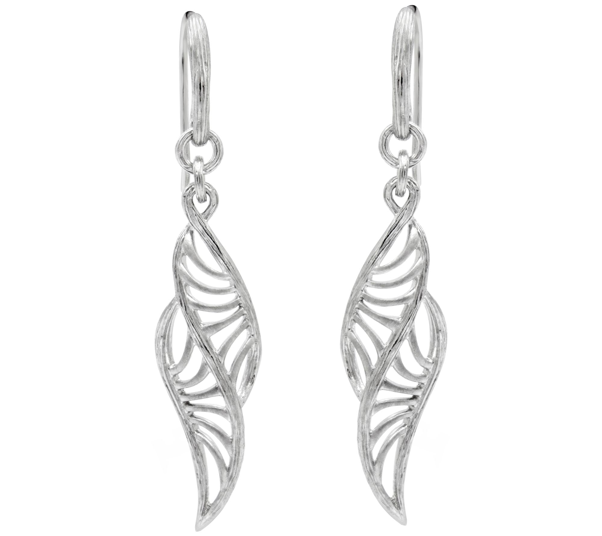 Ariva Sterling Silver Openwork Dangle Earrings