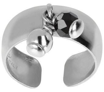 Italian Silver Gemstone Charm Dangle Toe Ring