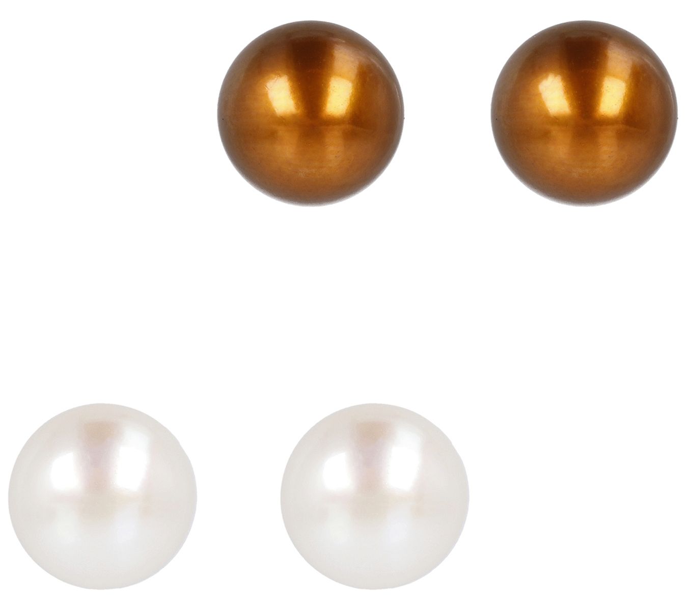 Honora Cultured Pearl Set of 2 Stud Earrings,Boxed
