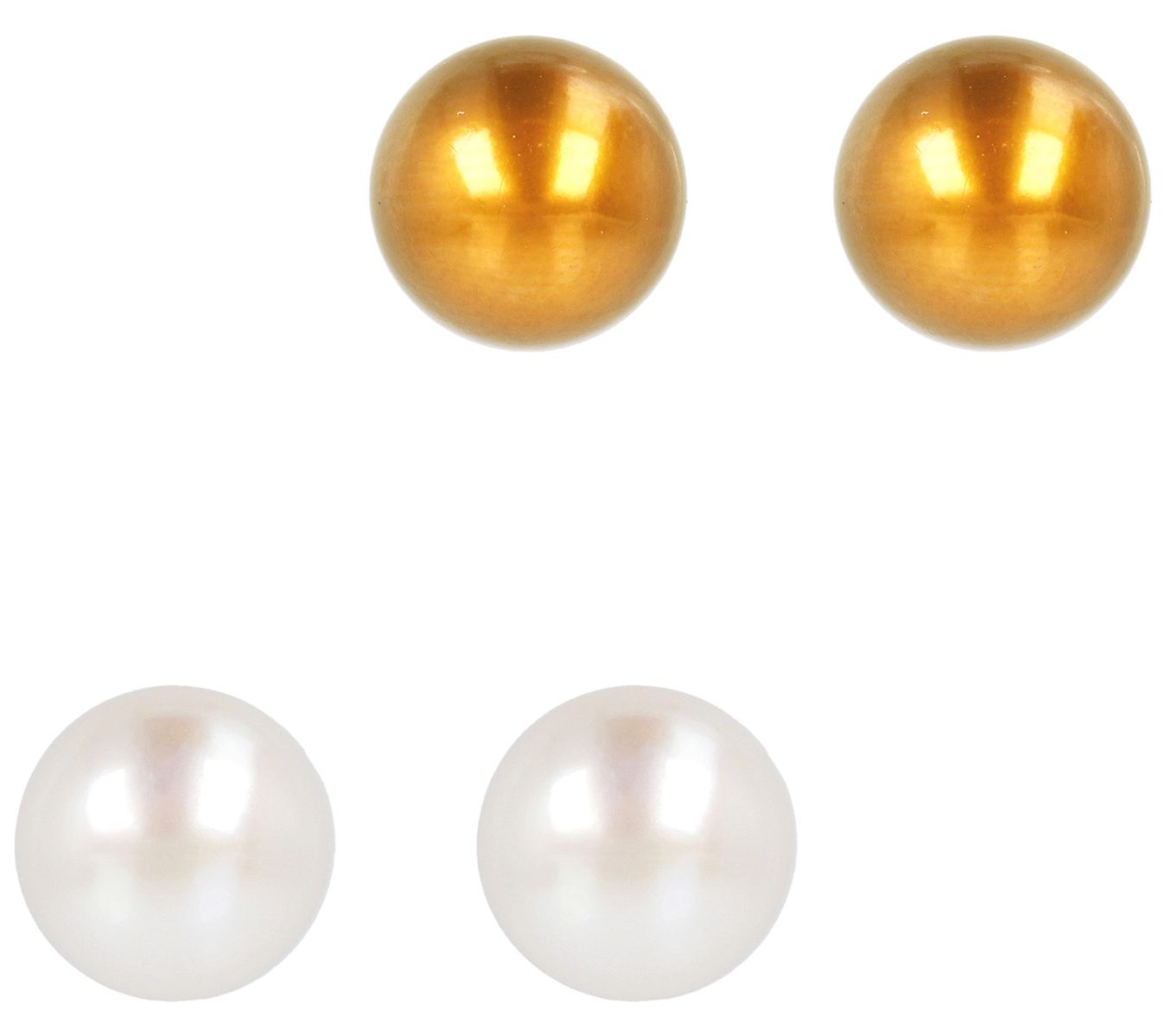 Honora Cultured Pearl Set of 2 Stud Earrings,Boxed