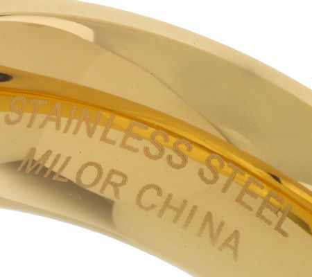 Steel by Design Silk Fit Scroll Design Ring Stainless Steel - QVC.com