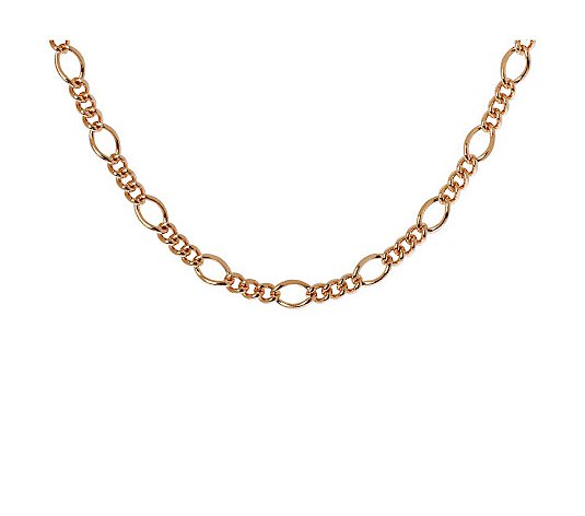Bronzo Italia 18" Fancy Curb Link Necklace