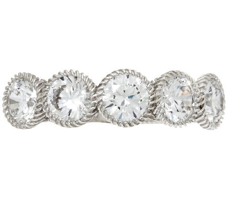 Judith Ripka 2.5 cttw Diamonique 5-Stone Ring - QVC.com