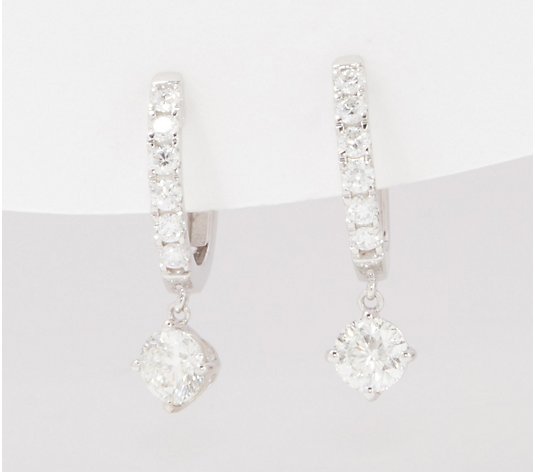 Affinity Diamonds Drop Earrings with 145 Facets, 14K