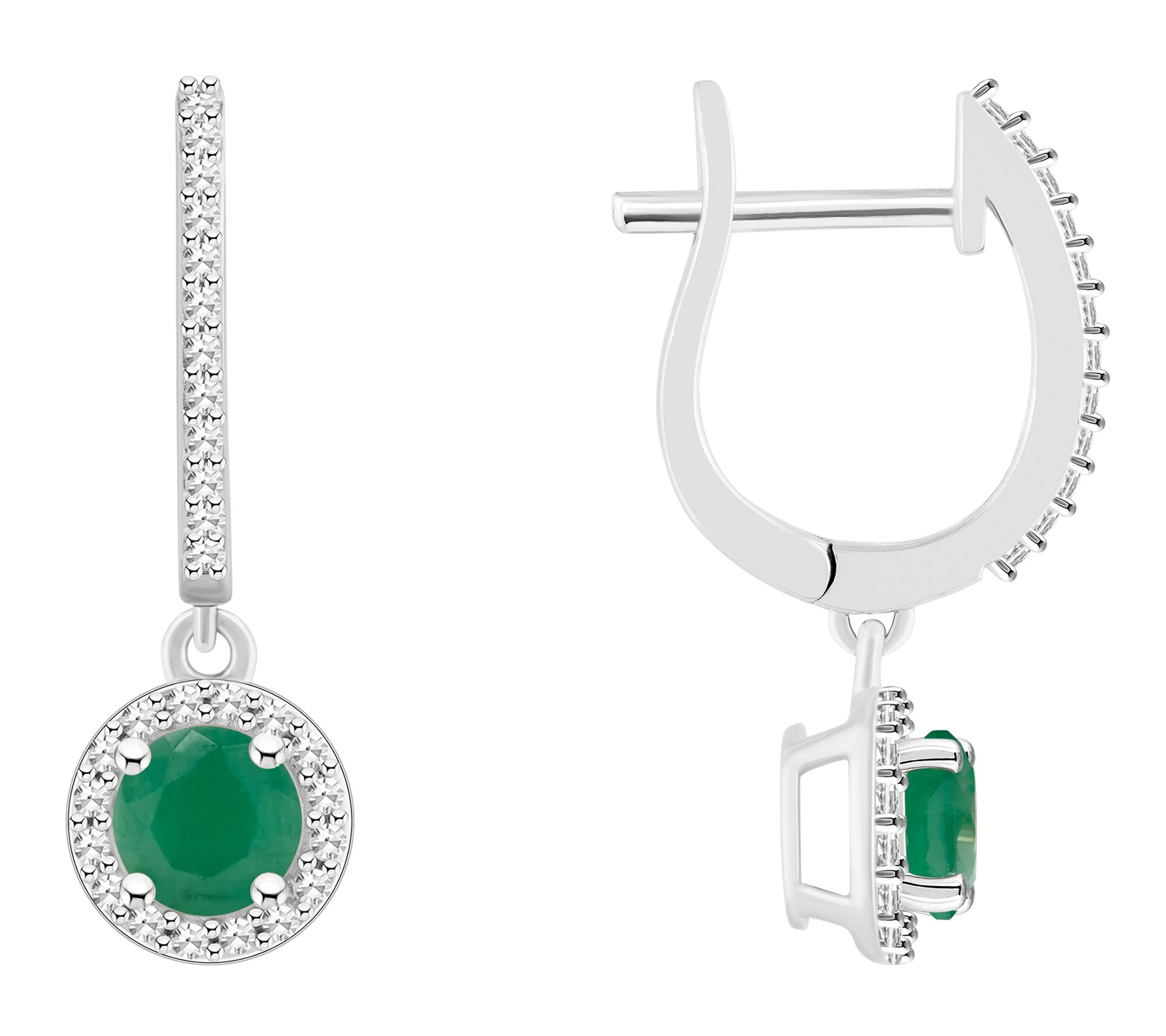 Affinity Gems Gemstone & 0.25 cttw Diamond Earr ings, Sterling