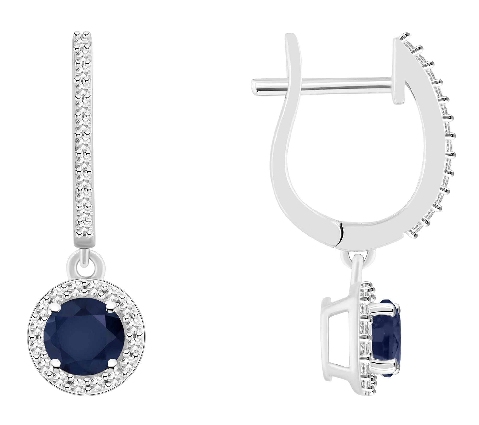 Affinity Gems Gemstone & 0.25 cttw Diamond Earr ings, Sterling