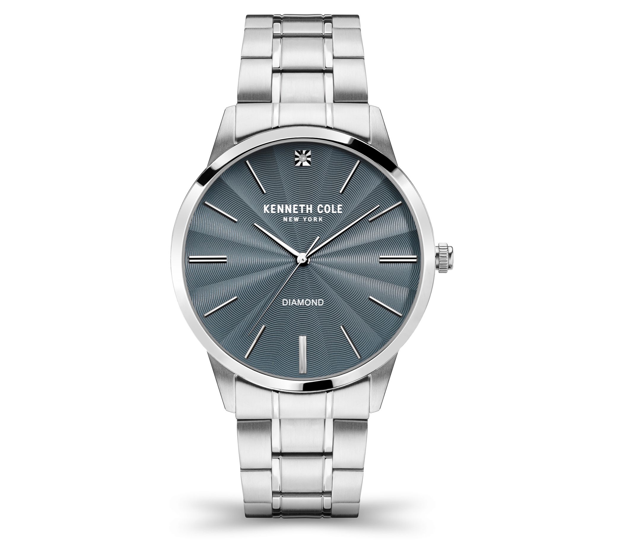 Kenneth Cole New York Men's 3-Hand Blue Dial Br acelet Watch