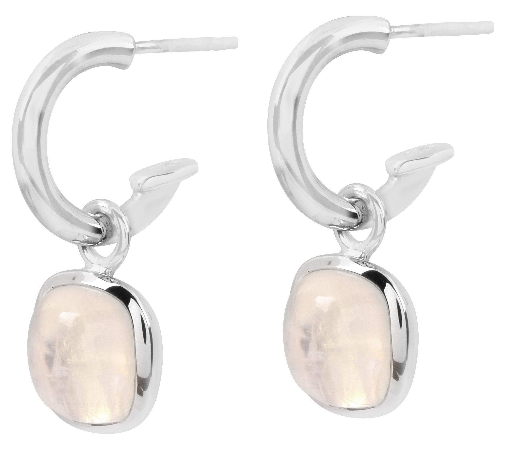 Affinity Gems Sterling Silver Rainbow MoonstoneEarrings