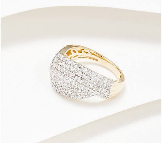 "As Is" Affinity Diamonds 1 cttw Swirling Ring, 14K Gold