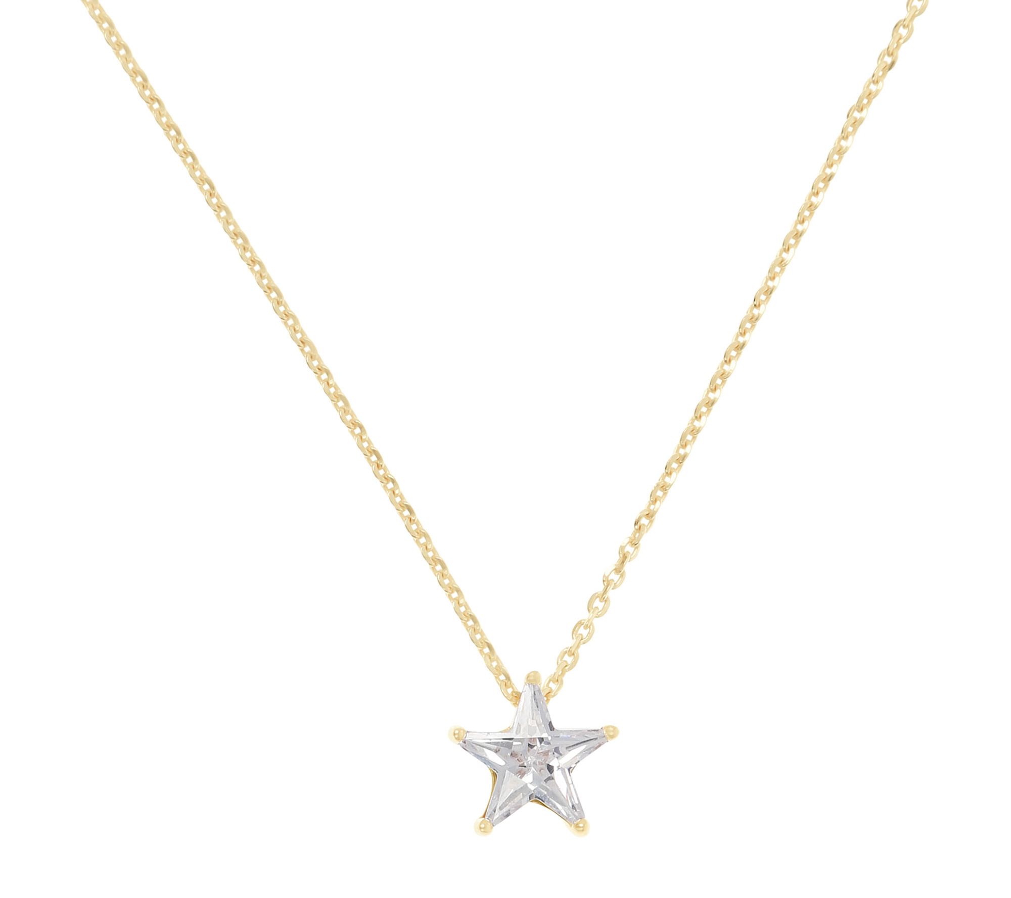Diamonique 2.00 cttw Star Necklace, Sterling Silver
