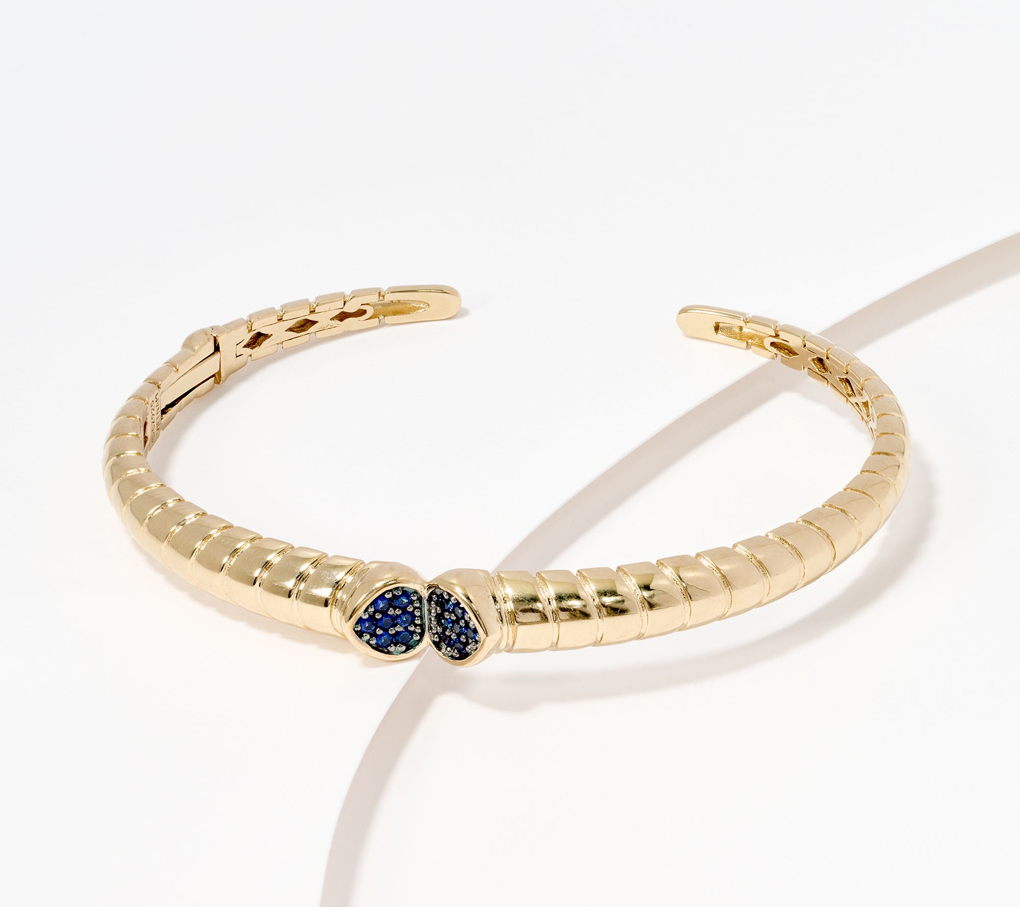 Diamonique x Amy Stran Textured Pave Accent Bangle, Sterling Silver