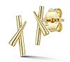 Luminosa Gold X Drumstick Stud Earrings, 14K
