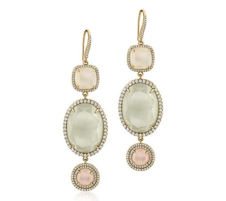 Zaxie By Stefanie Taylor Deja Vu Rose Quartz Drop Earrings