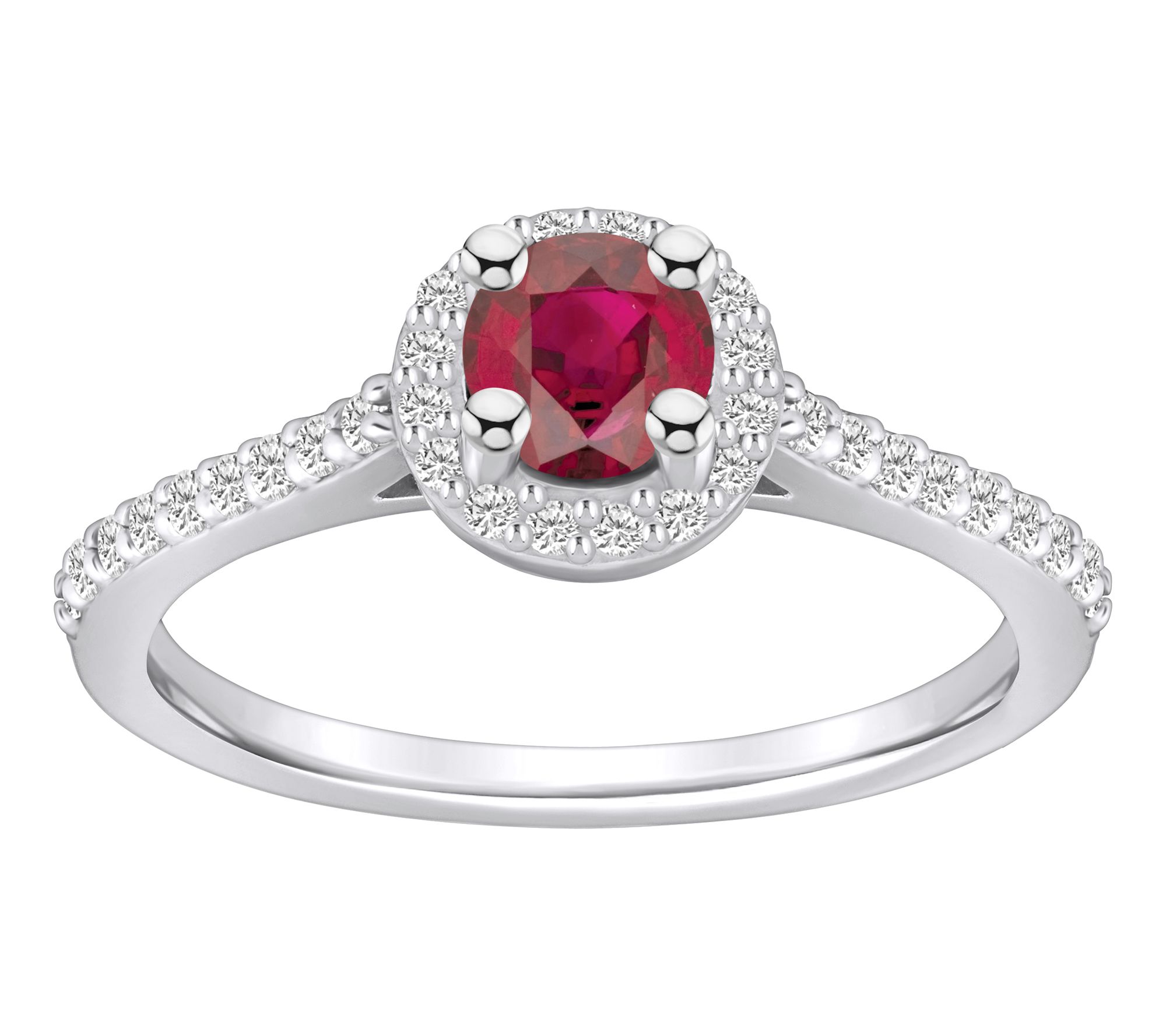 Affinity Gems Precious Gemstone & Diamond Ring,14K White Gold