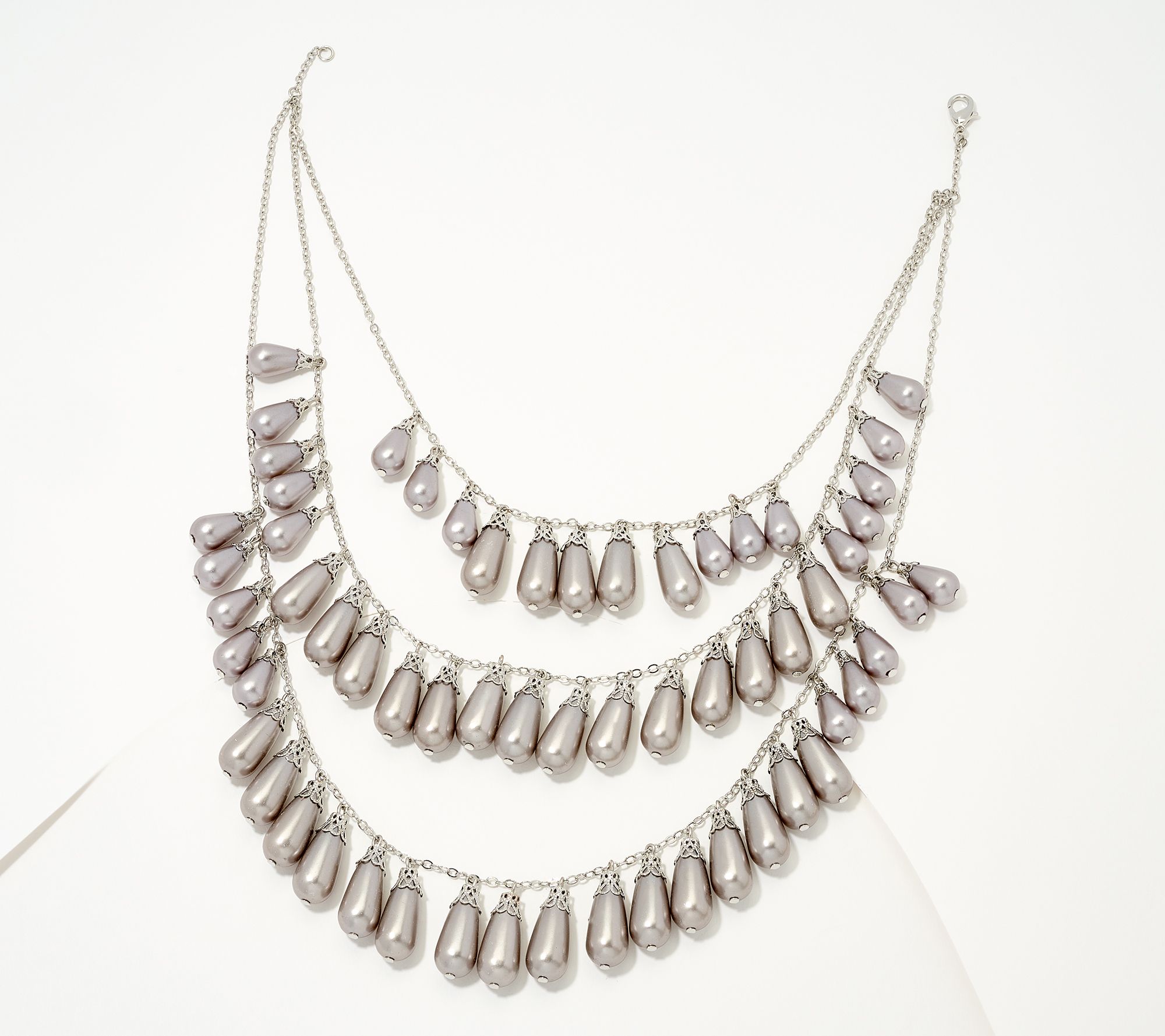 Isaac Mizrahi Live! Layered Faux Pearl Necklace