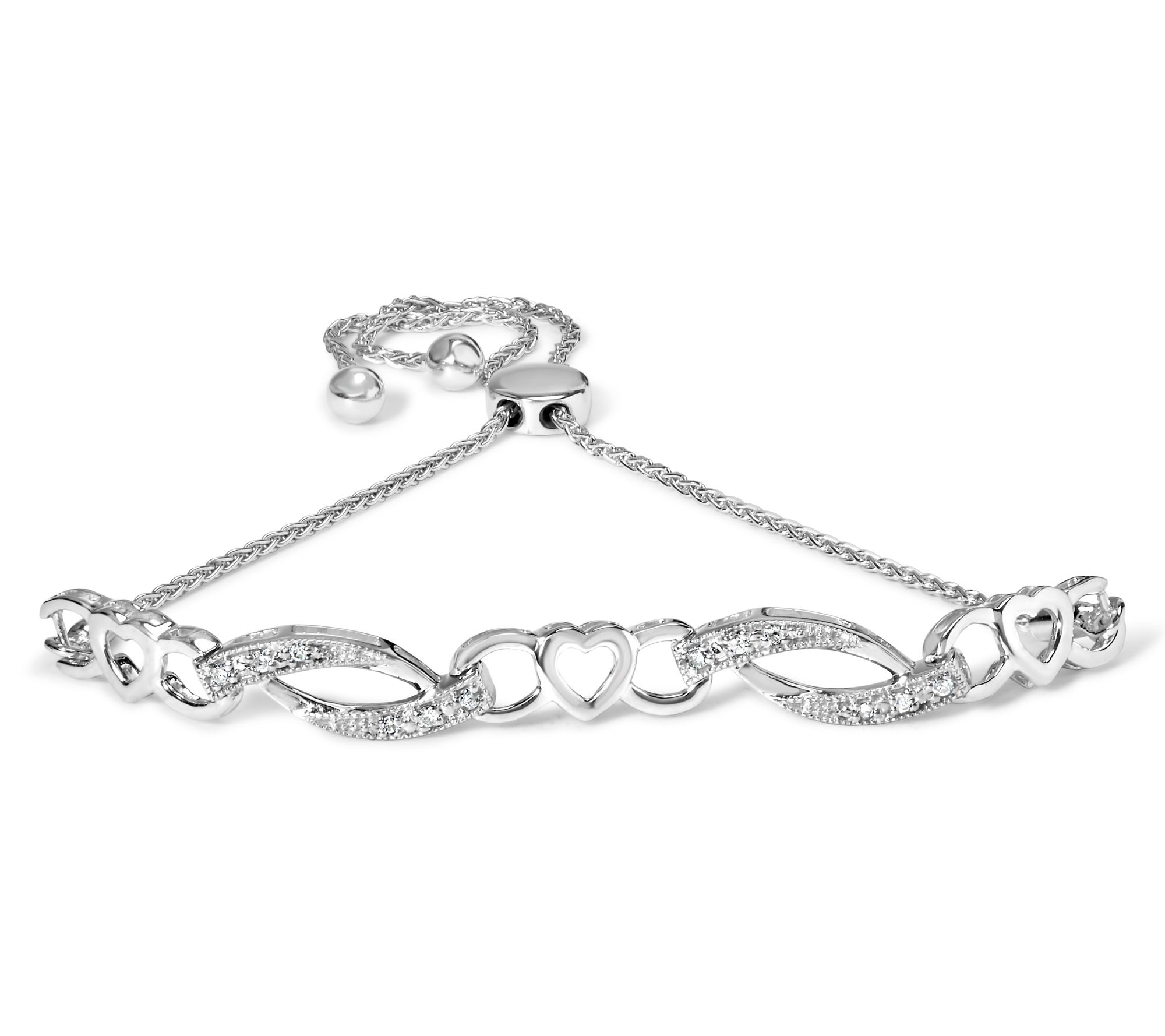 Haus of Brillia nce Diamond Acc ent  Bracelet, Sterling Silver