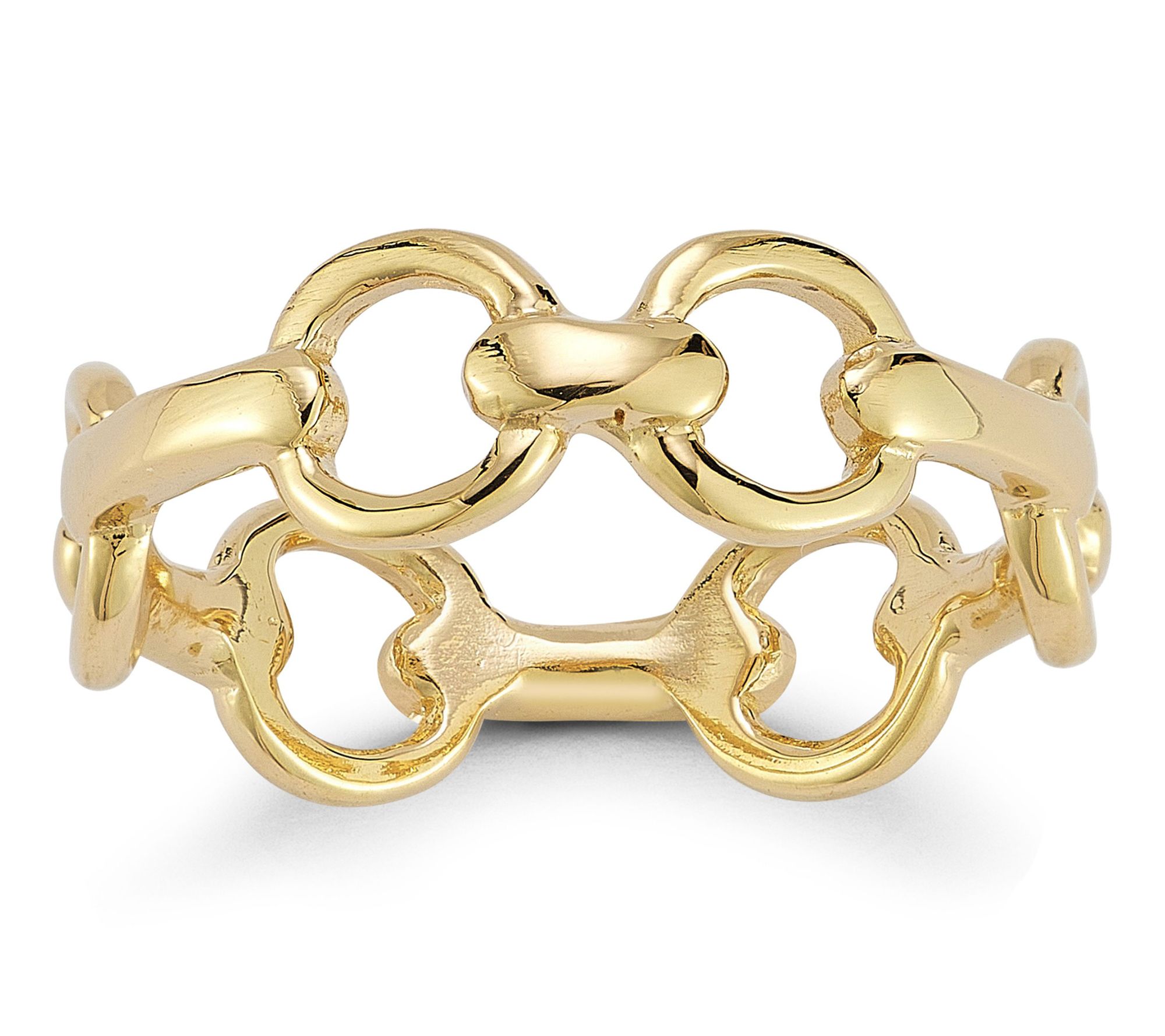 Italian Gold Chain Link Band Ring, 14K