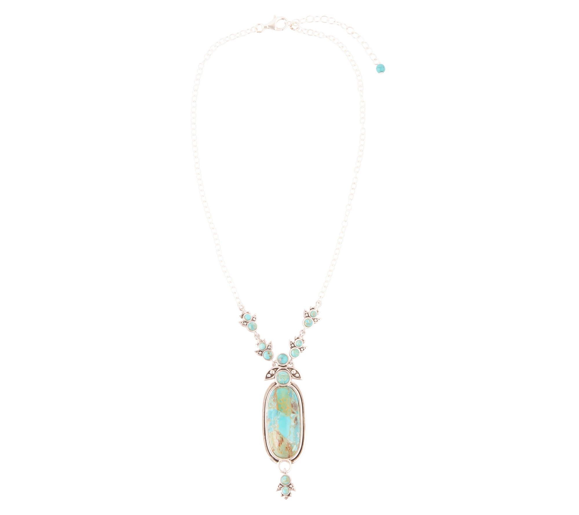 Barse Artisan Crafted Sterling Silver Emile Turquoise Necklace
