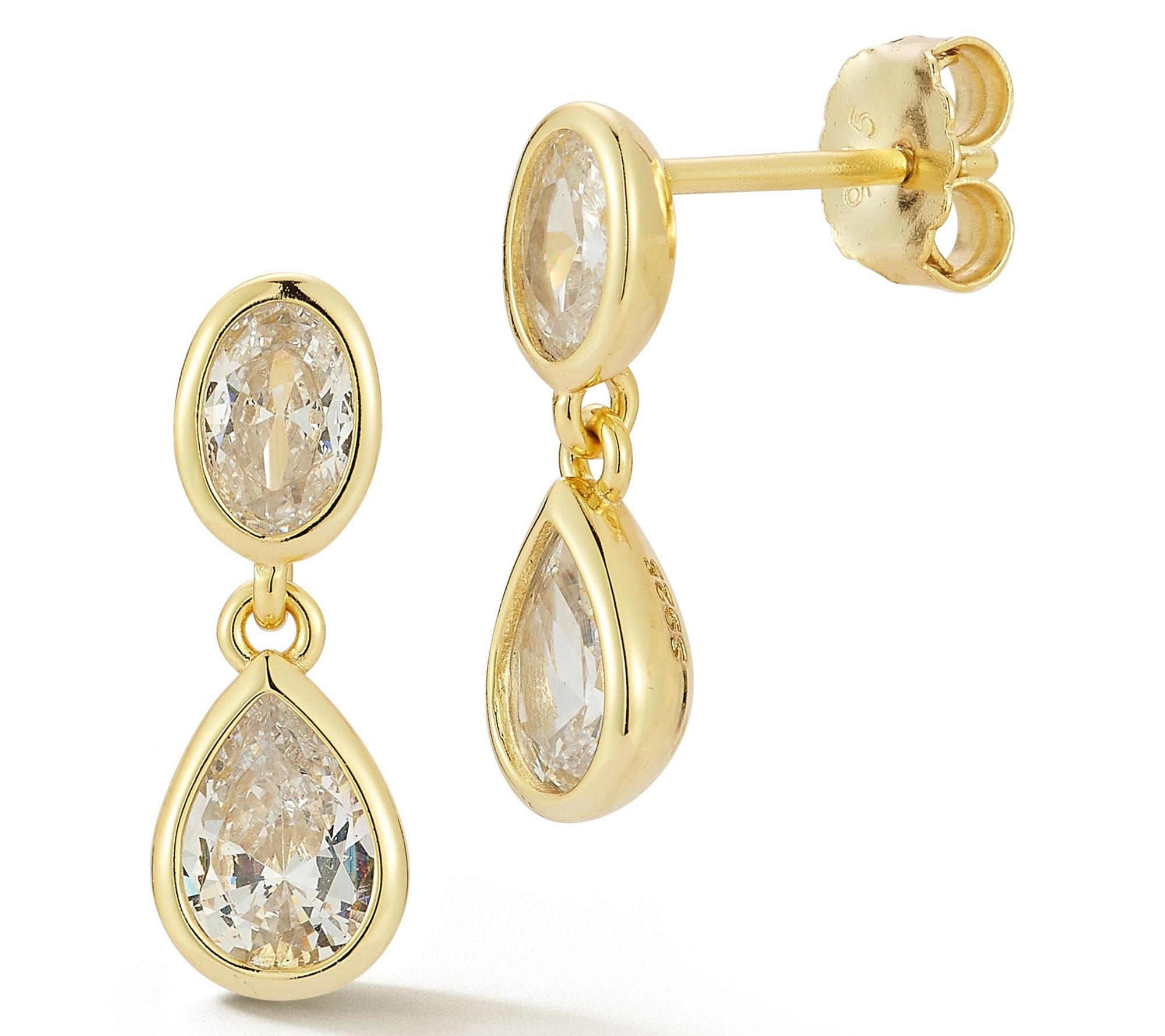 Rachel Zoe Pear Cut Dangle Drop Earrings, Sterling