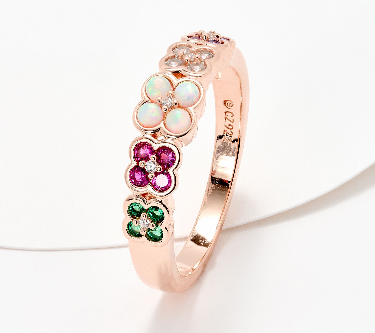 "As Is" Diamonique x Prince Dimitri Adore Acrostic Ring, Sterling