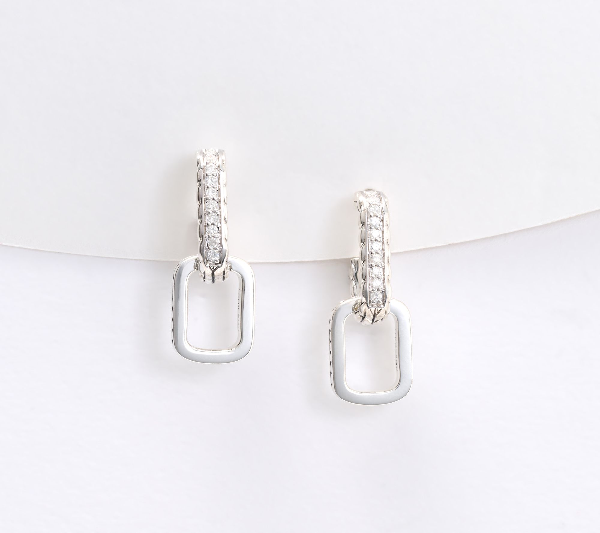 jentlouis Silver Drop pierce シルバー925 JAI Sterling Silver & Diamond 1 1/4