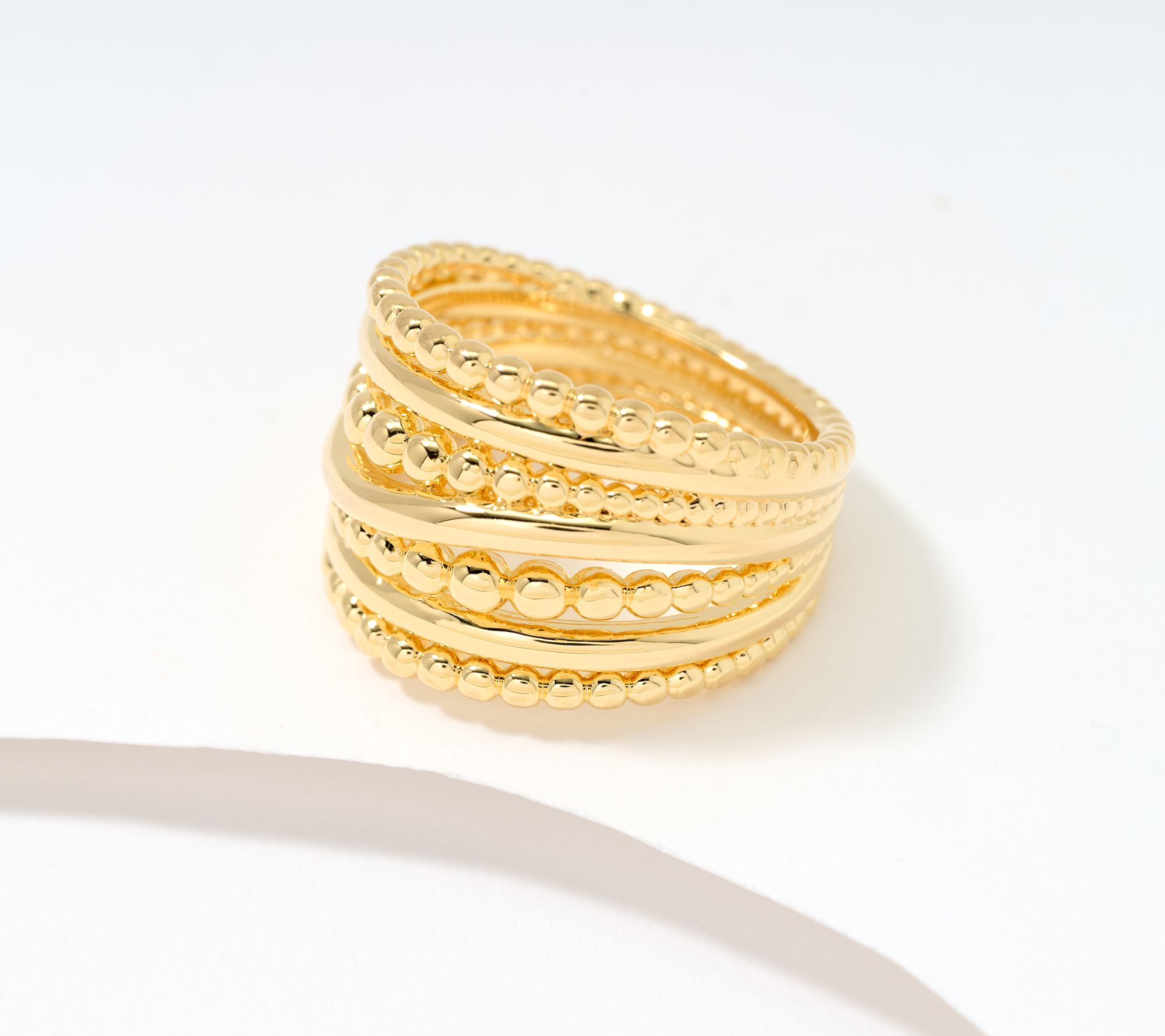 David Markstein Bronze Beaded Wave Ring