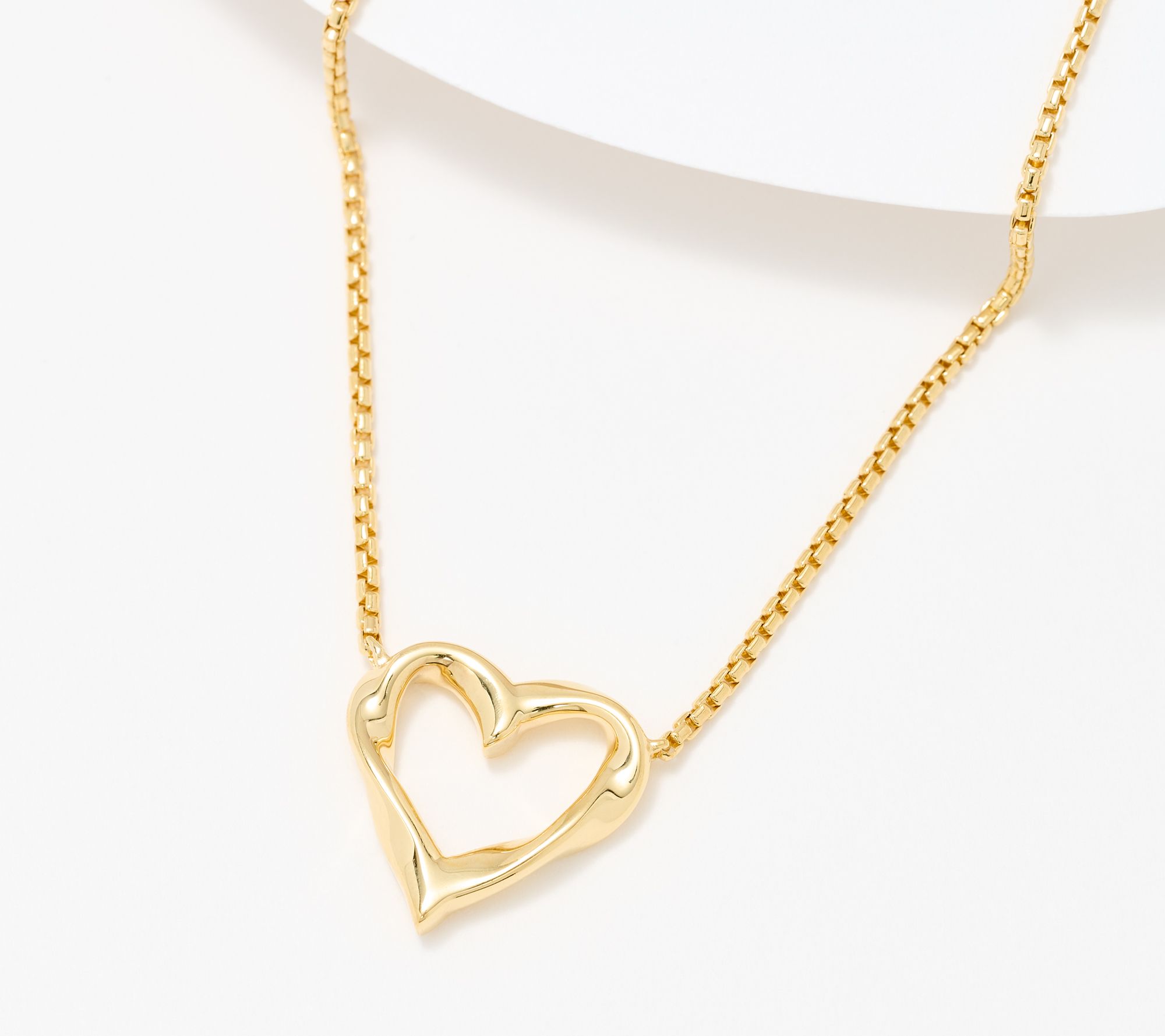 Christian James by Scott Grimes 14K Gold Clad Ripple Heart Necklace