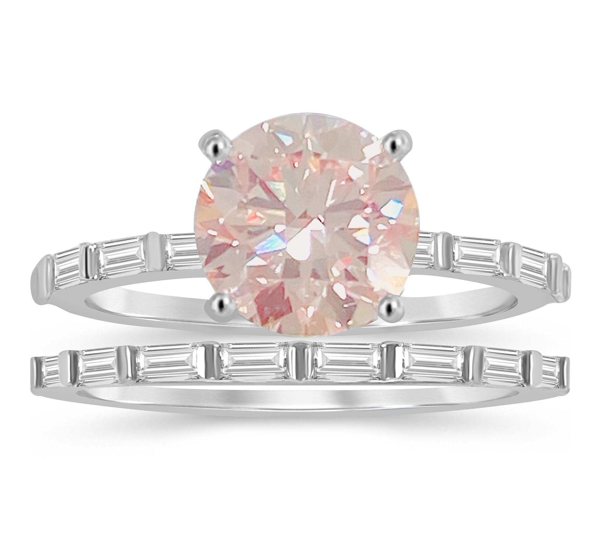 Fire Light 2.75 cttw Pink Lab Grown Diamond Ring Set, 14K Gold