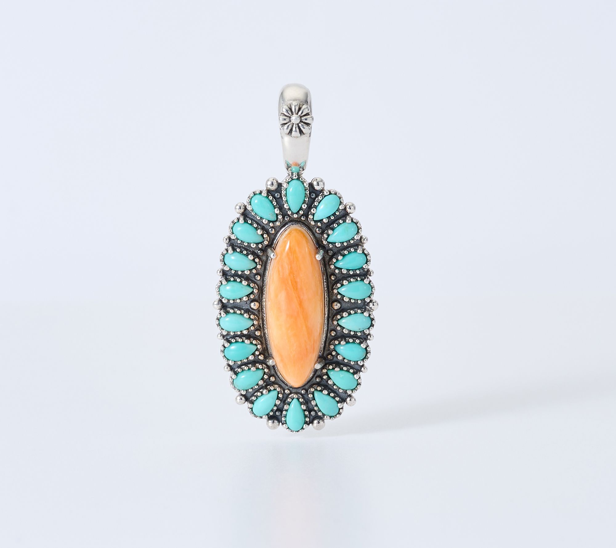 American West Sterling Silver Oval & Pear Gemstone Enhancer