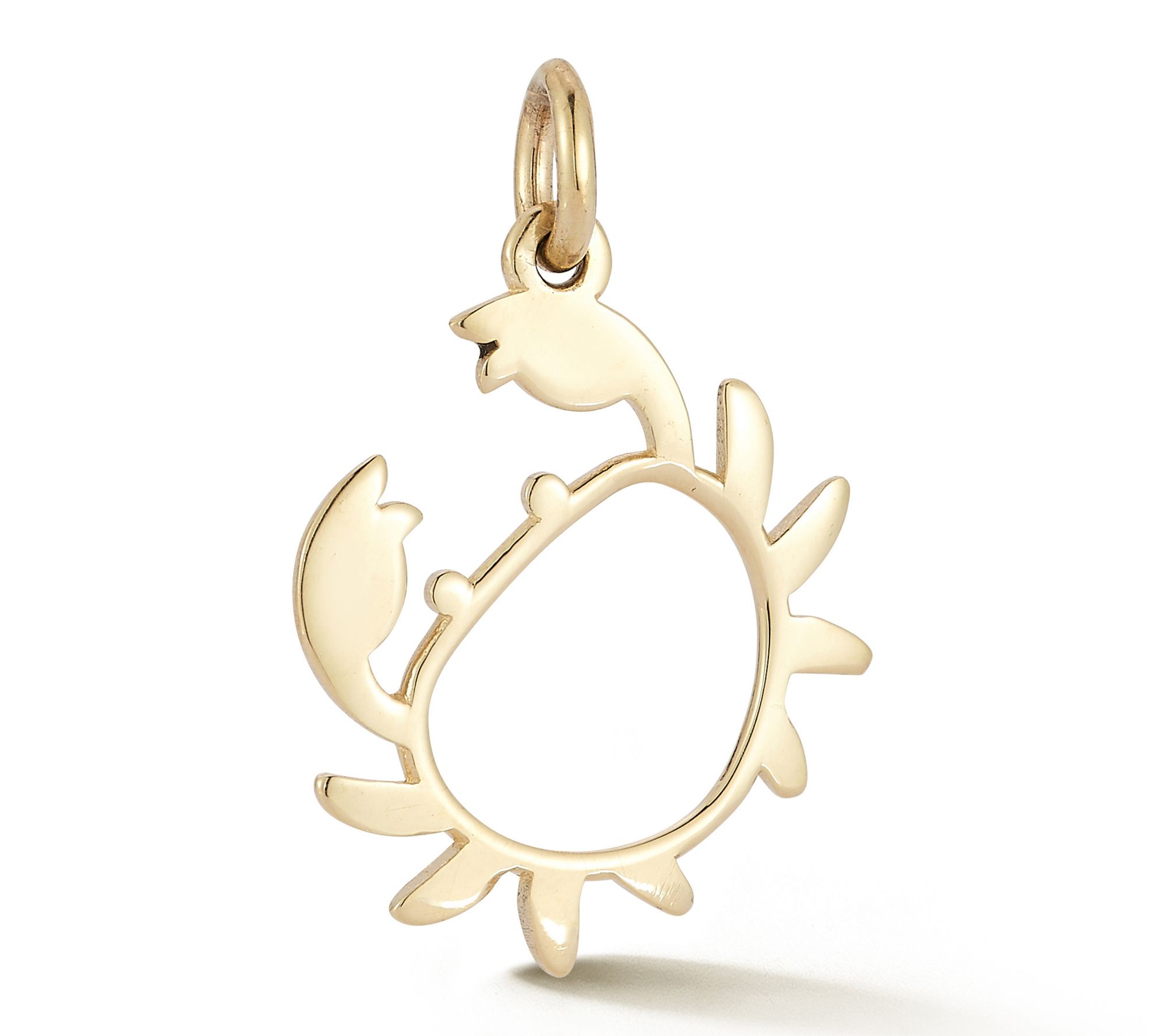  Italian Gold Crab Pendant, 14K