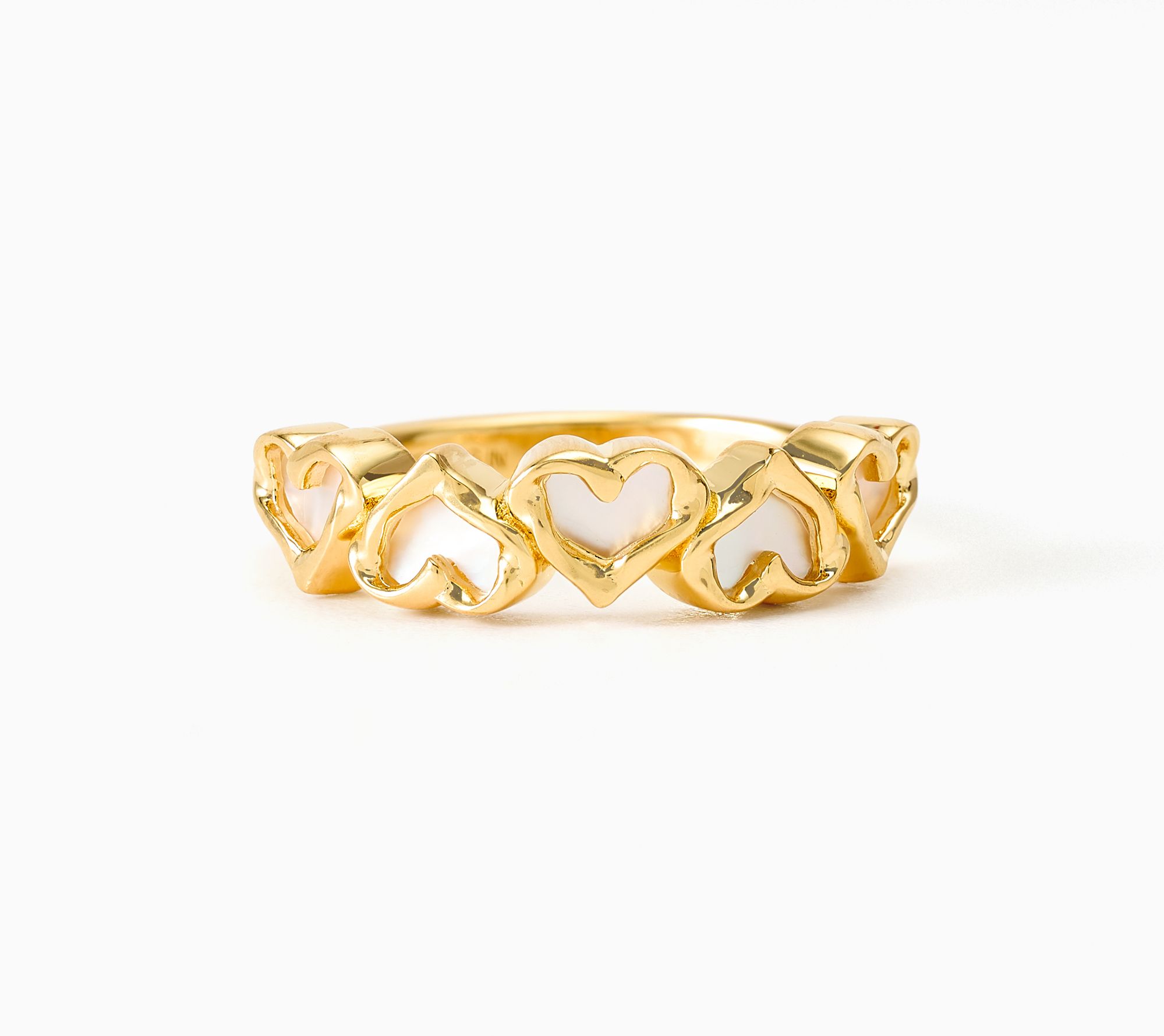 Christian James by Scott Grimes 14K Gold Plated Ripple Heart Gemstone Ring