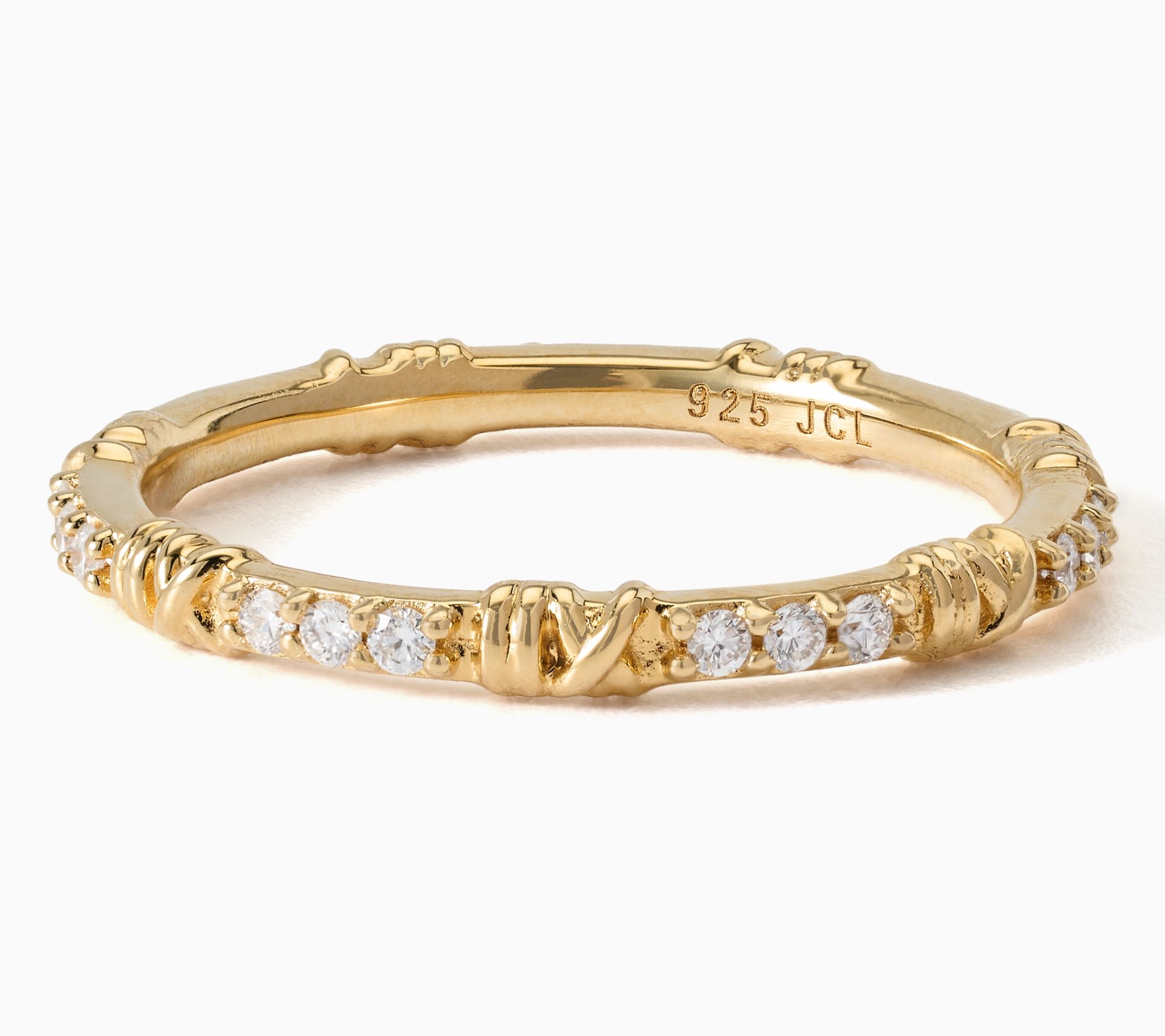 Fire Light Lab Grown Diamond 0.21cttw Twisted Rope Band Ring