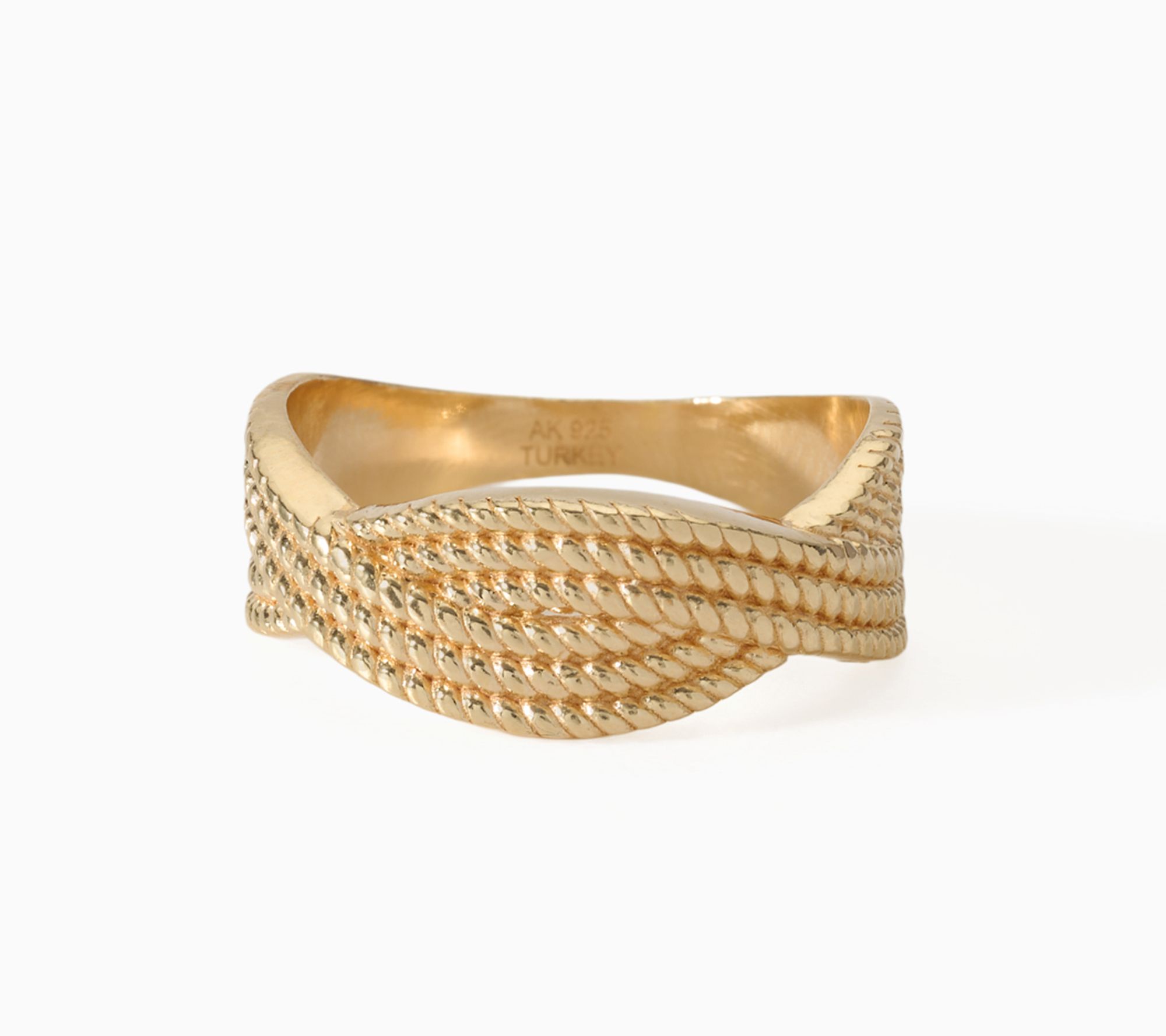 Silver Style Twisted Rope Texture Ring, Sterling Silver